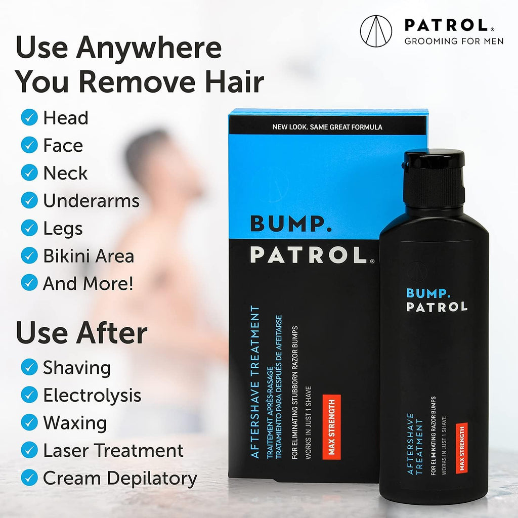 Bump Patrol Maximum Strength Aftershave Formula - Razor Bump & Irritation Solution - 4 Ounces