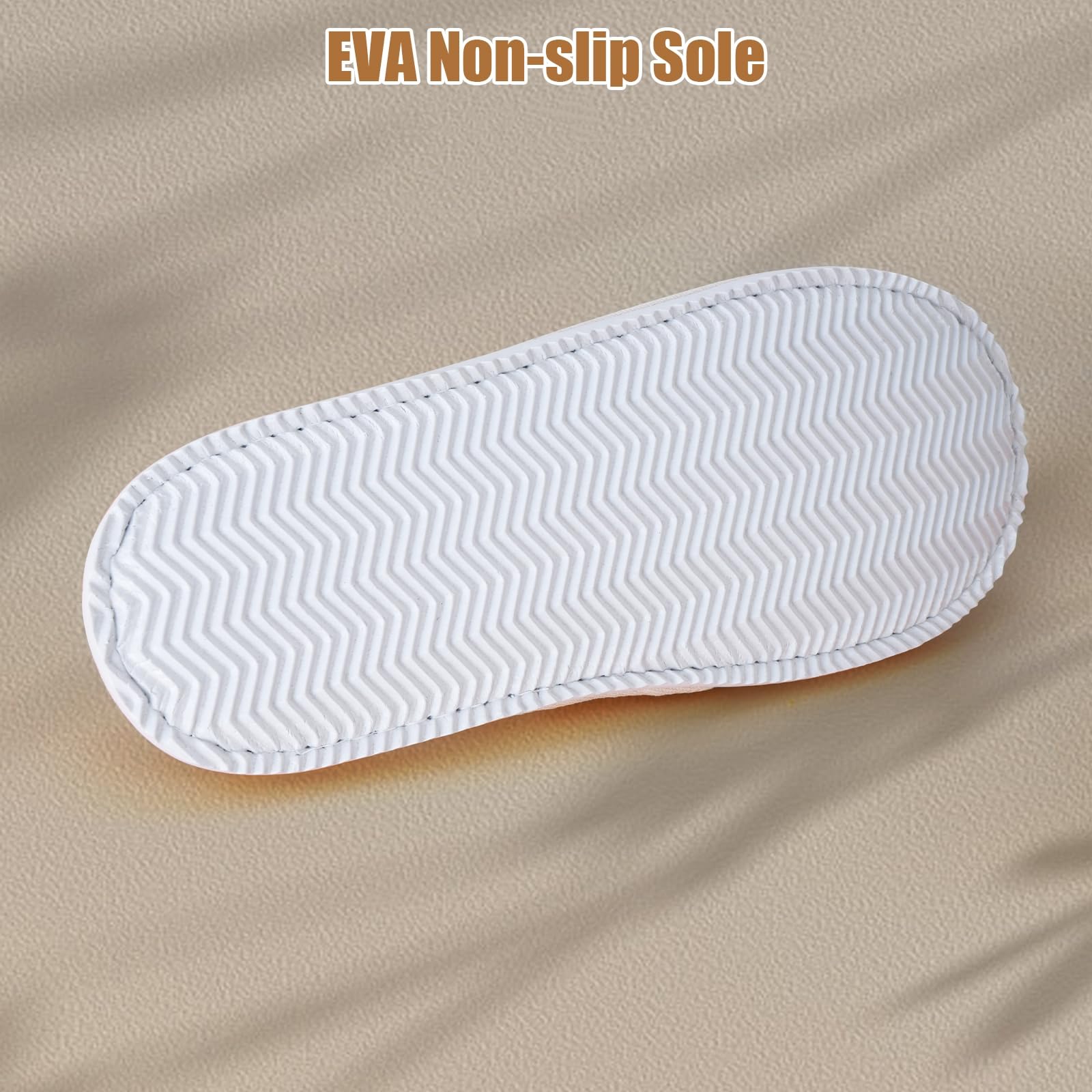 Buoluty 6 Pairs Guest Slippers – Non-Slip, Universal Size, Disposable & Reusable