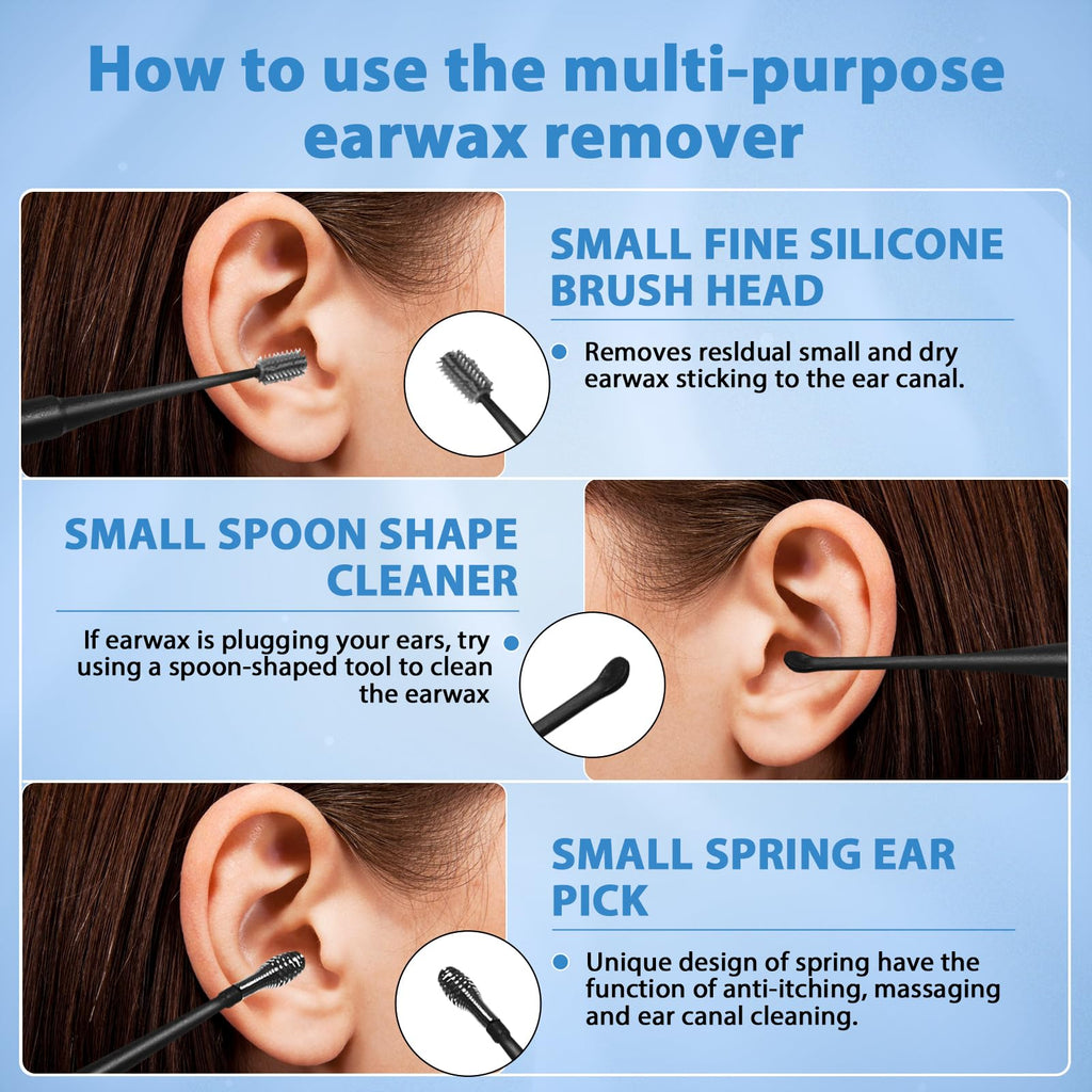 B.urHero Ear Vacuum Remover — 3-Level Suction, Rechargeable Ear Wax Removal Kit