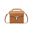 Handmade Leather Sugarcube Handbag - Burnt Orange