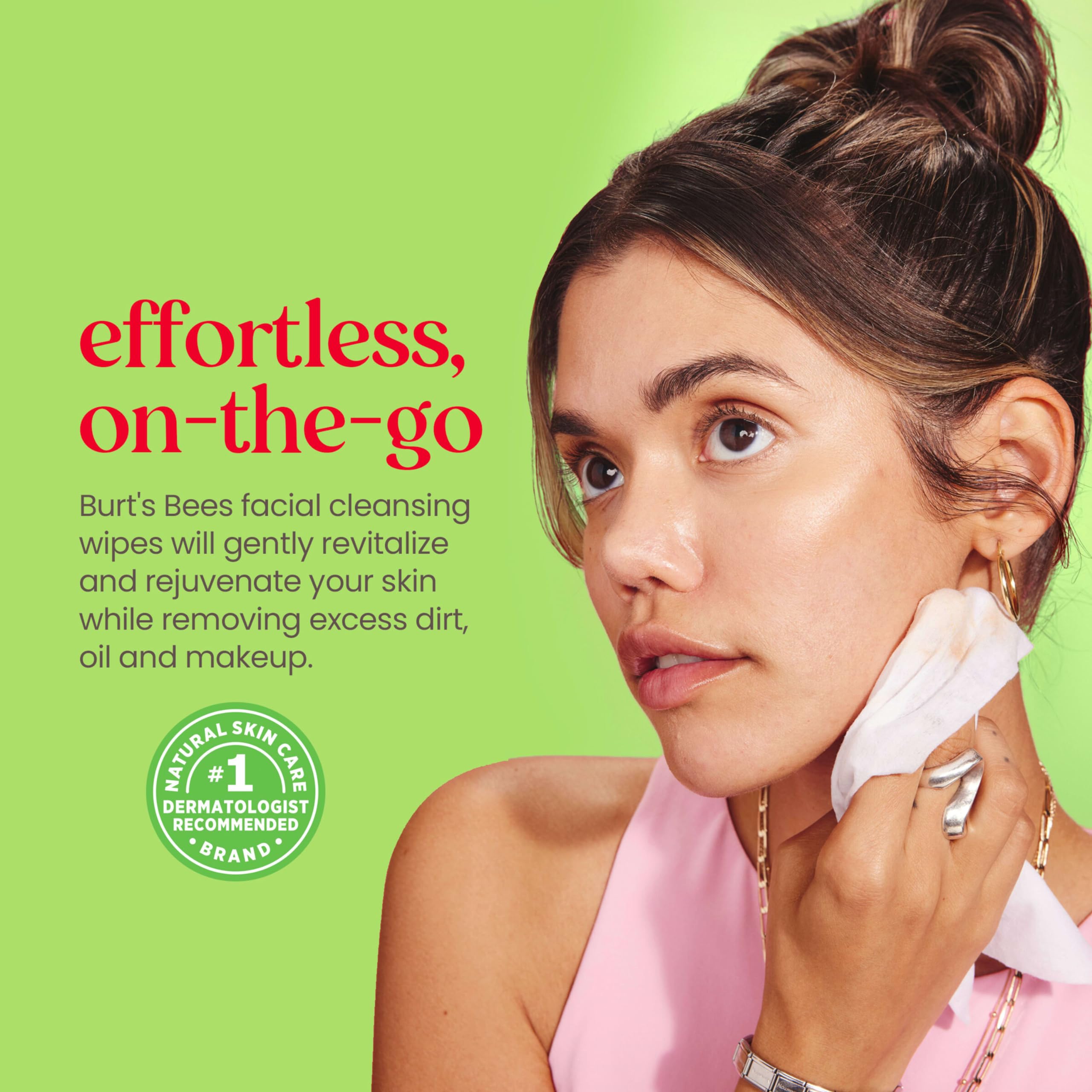 Burt's Bees Aloe Vera Face Wipes for Sensitive Skin | Soothing Makeup Remover & Facial Cleansing Towelettes, 30 Count (Pack of 3)