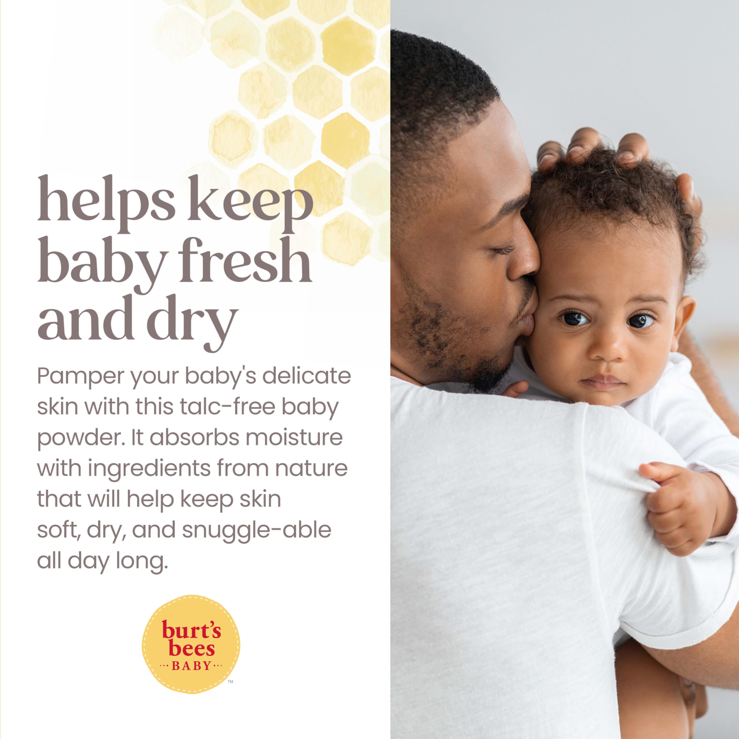 Burt's Bees Baby Dusting Powder – 100% Natural, Talc-Free, 7.5 oz