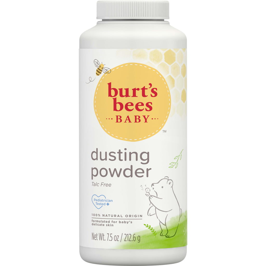 Burt's Bees Baby Dusting Powder – 100% Natural, Talc-Free, 7.5 oz