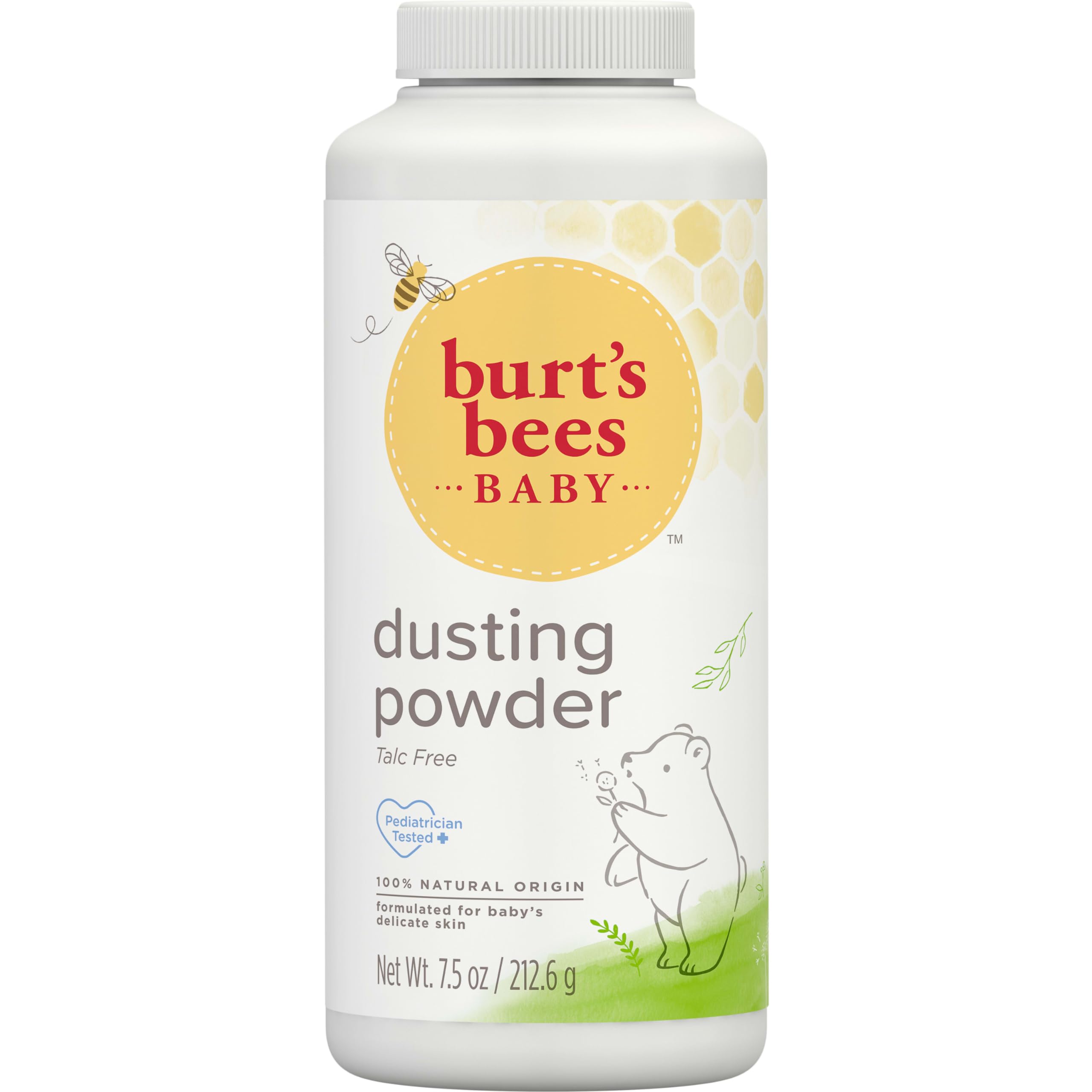 Burt's Bees Baby Dusting Powder – 100% Natural, Talc-Free, 7.5 oz