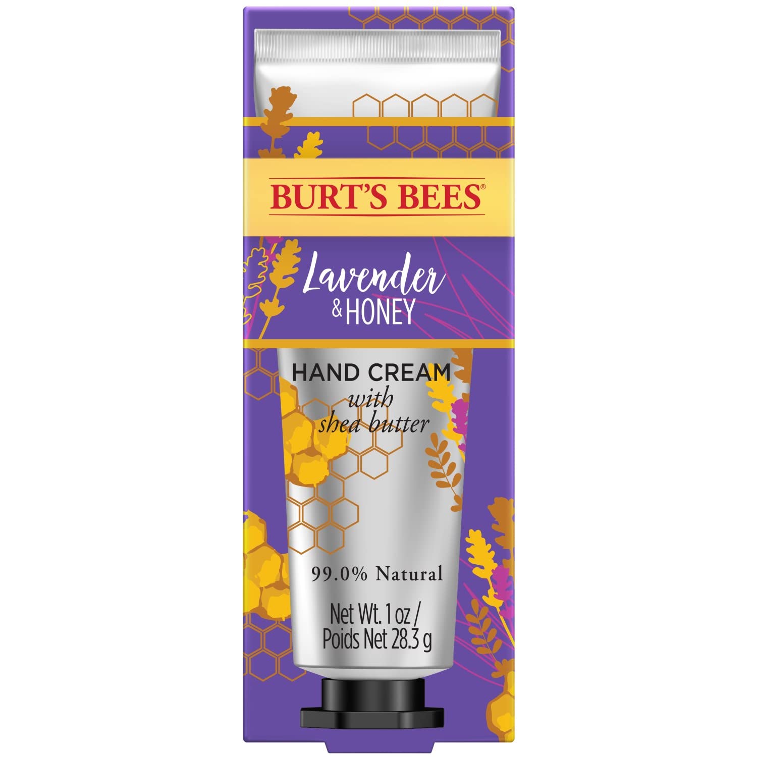 Burts Bees Lavender & Honey Hand Cream with Shea Butter — 4 x 1 oz