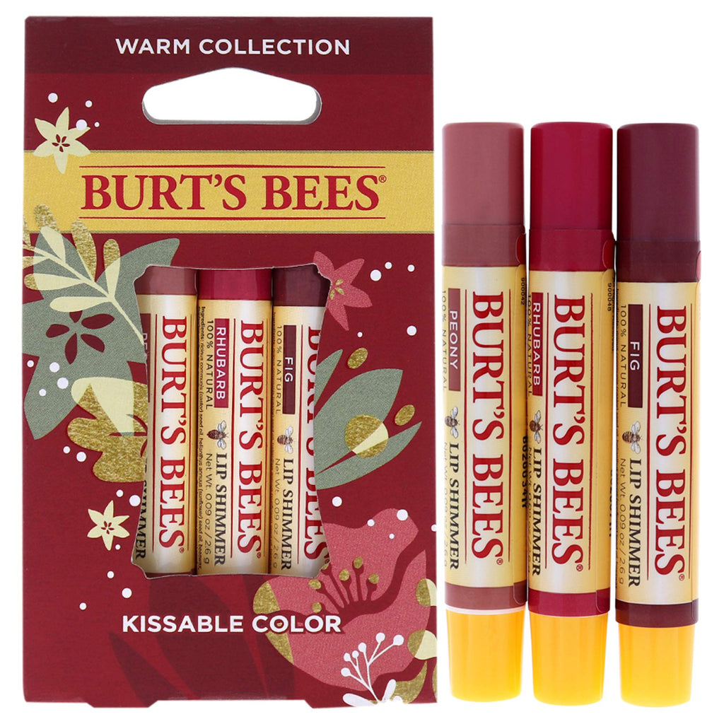 Burt's Bees Kissable Color Warm Lip Shimmer – Peony, Rhubarb & Fig (3 oz)