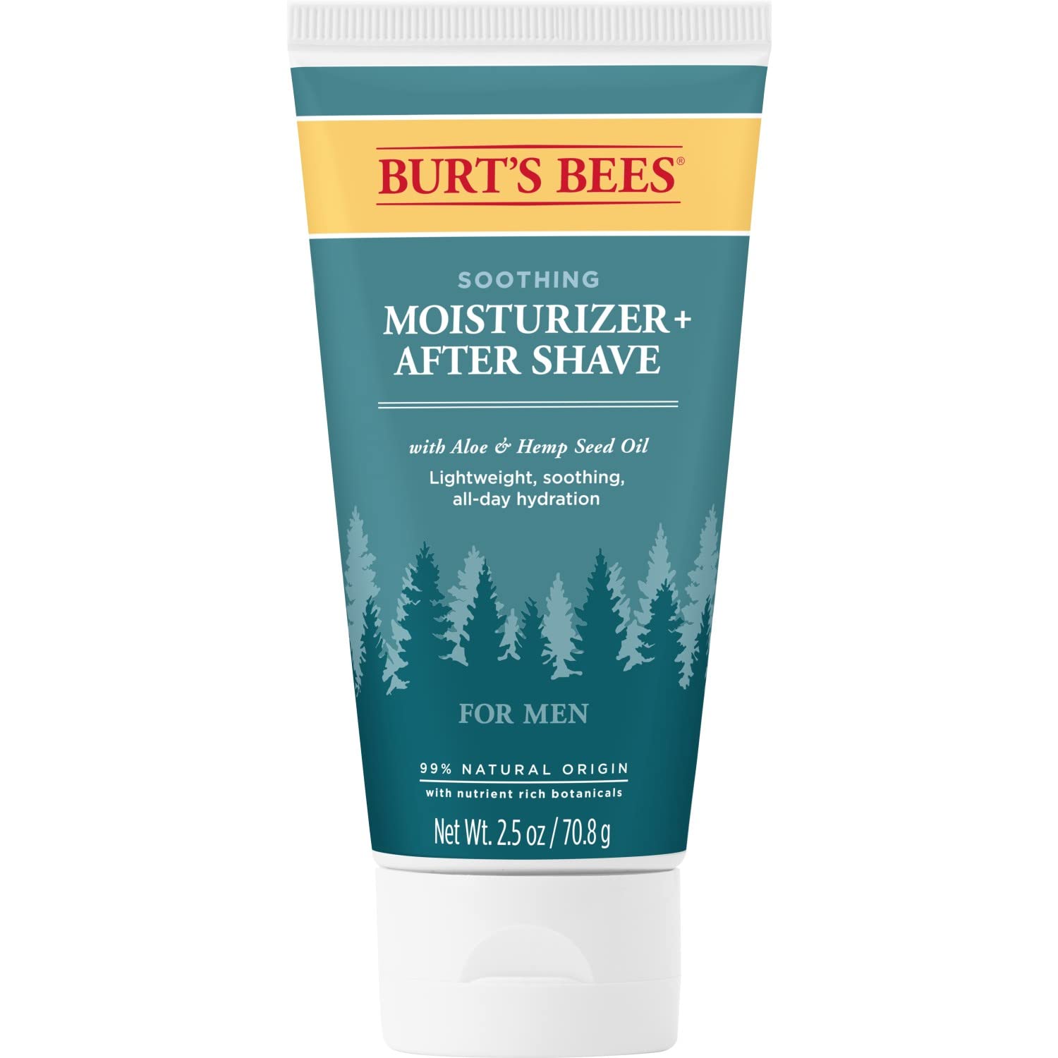 Burt's Bees Soothing Moisturizer + After Shave with Aloe & Hemp for Men - 2.5 Oz