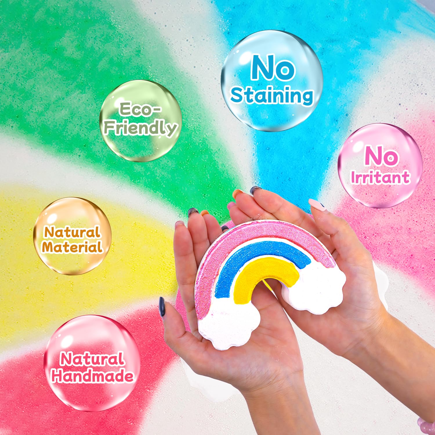 BusyMouth 9XXL Bath Bombs Gift Set – 9pc Kids Bath Bombs with Surprise Toys
