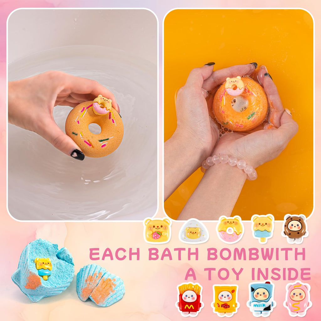 BusyMouth 9XXL Bath Bombs Gift Set – 9pc Kids Bath Bombs with Surprise Toys
