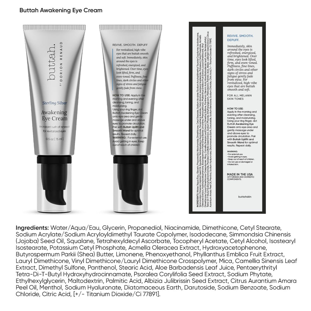 Buttah Skin Awakening Eye Cream – Dark Circles & Puffiness | Hydrating Under-Eye Care