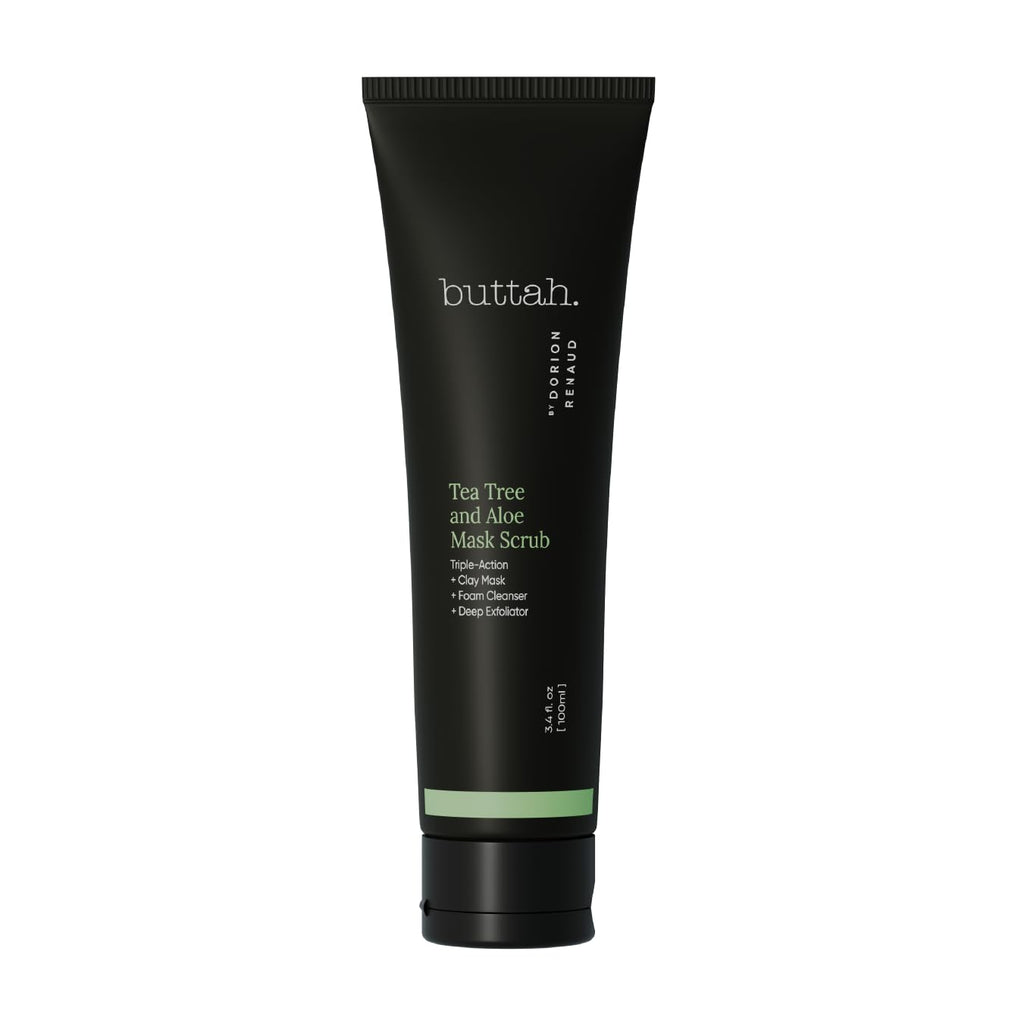 Buttah Skin by Dorion Renaud Tea Tree & Aloe Exfoliating Scrub 3oz | Multi-Tasking Cleanser