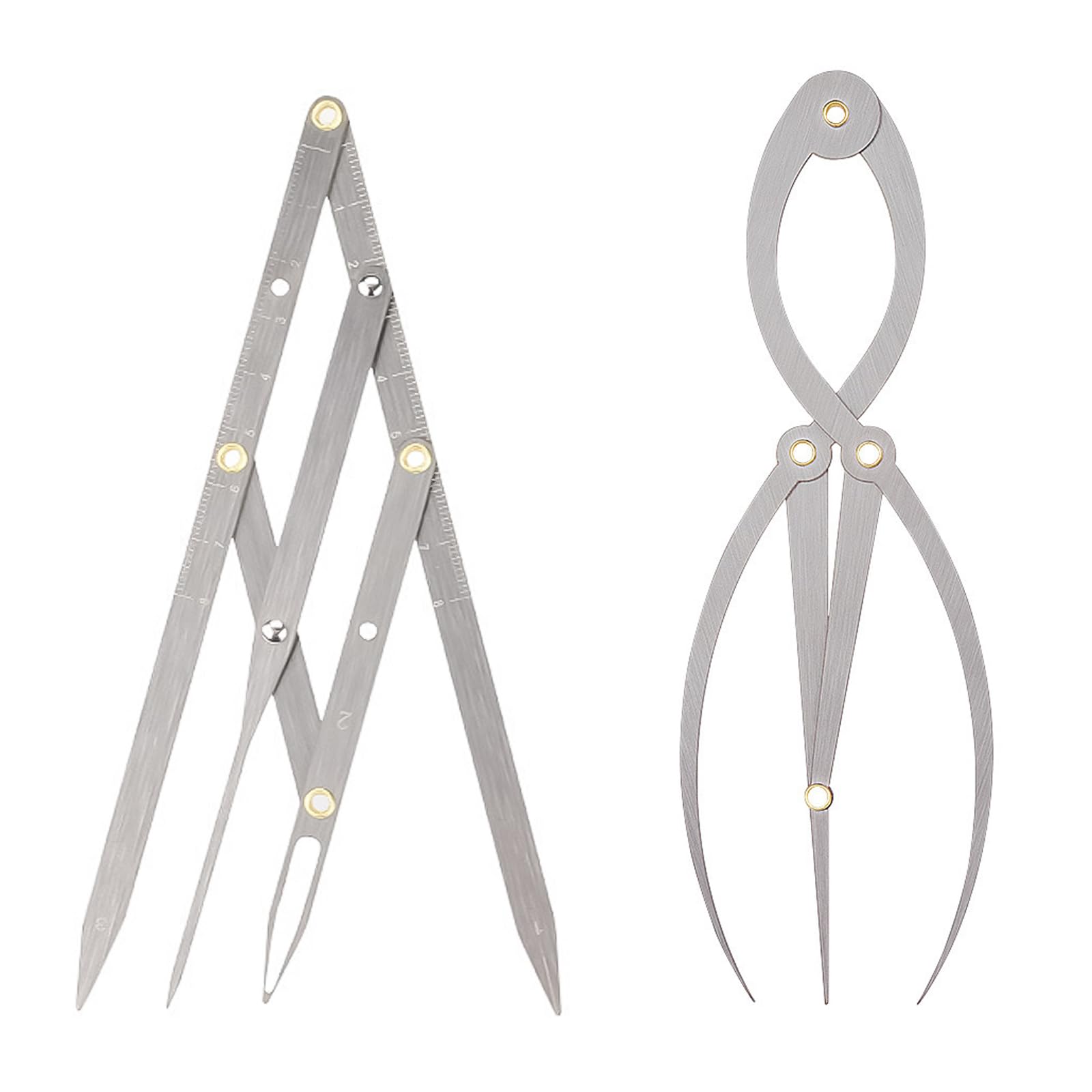 Buulea 2 Pcs Golden Ratio Eyebrow Caliper & 1:1.618 Ruler – Precision Brow Mapping Tool