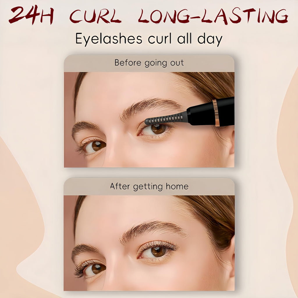 BUV 2025 Upgraded Heated Eyelash Curler – 5s Heat, USB Rechargeable, 3 Modes, LED Display, Anti-Burn