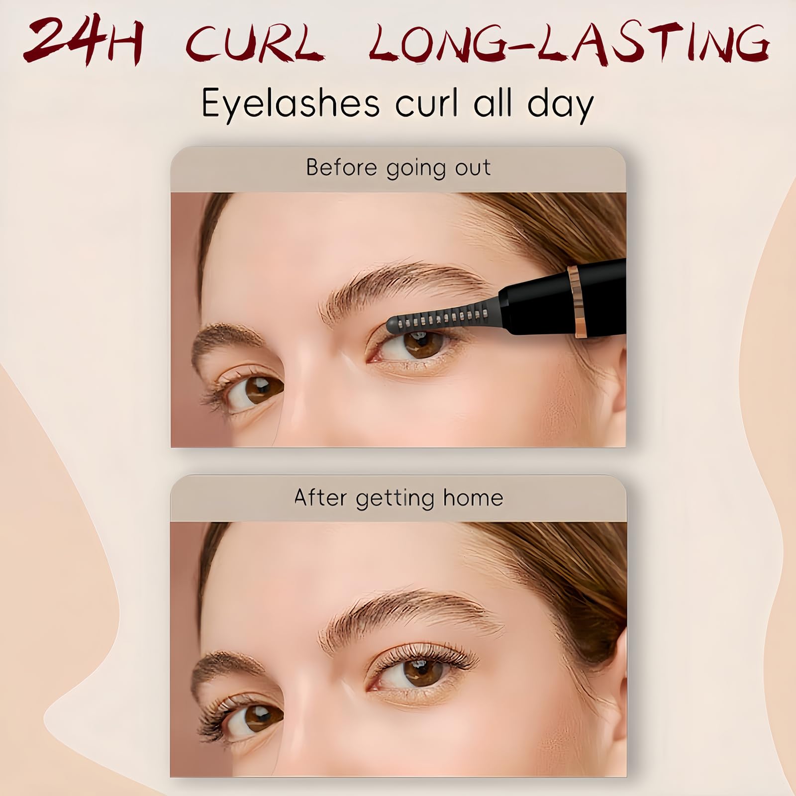 BUV 2025 Upgraded Heated Eyelash Curler – 5s Heat, USB Rechargeable, 3 Modes, LED Display, Anti-Burn