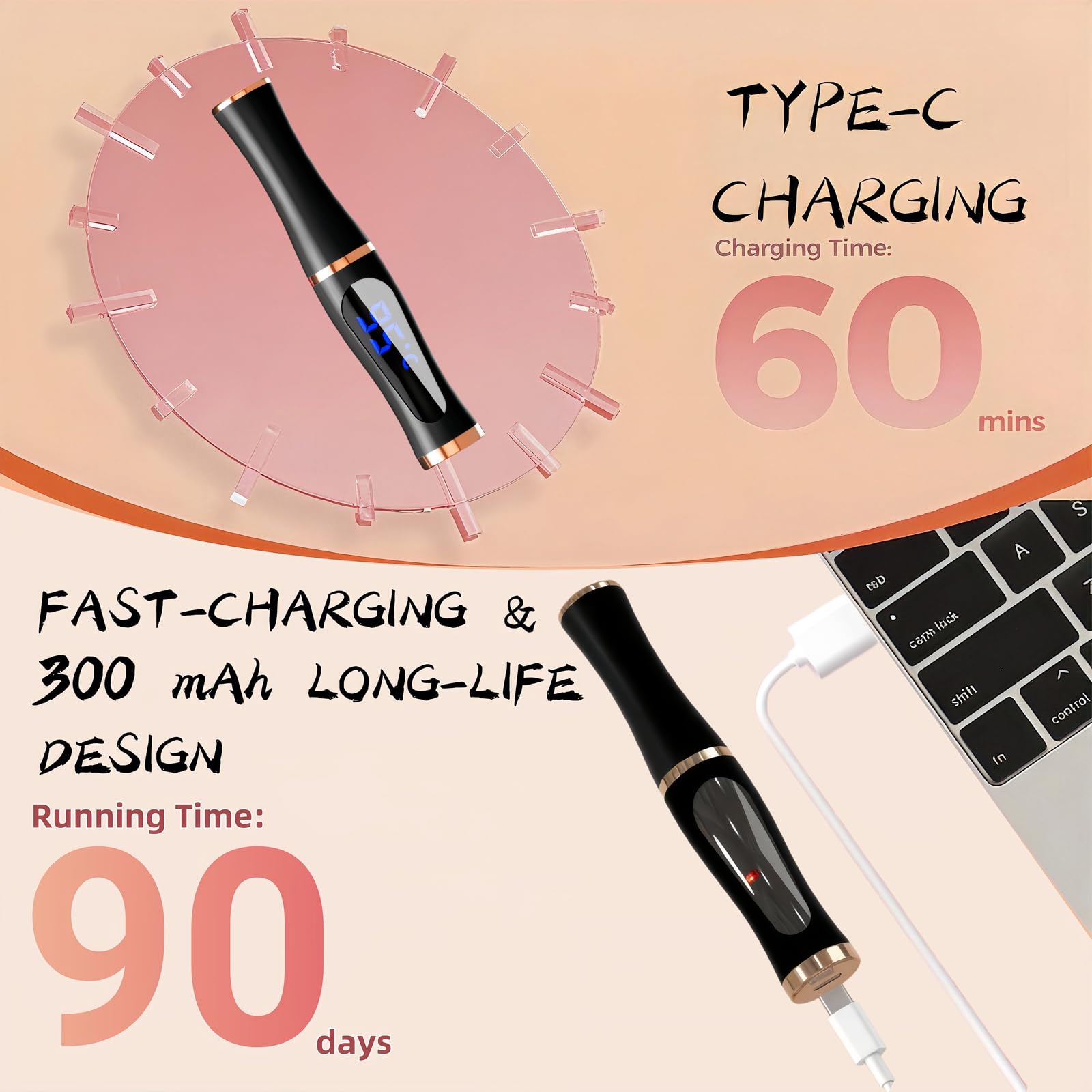 BUV 2025 Upgraded Heated Eyelash Curler – 5s Heat, USB Rechargeable, 3 Modes, LED Display, Anti-Burn