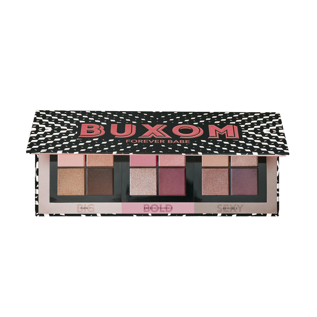 BUXOM Forever Babe Eyeshadow Palette – Primer-Infused Shades in Matte, Satin & Shimmer