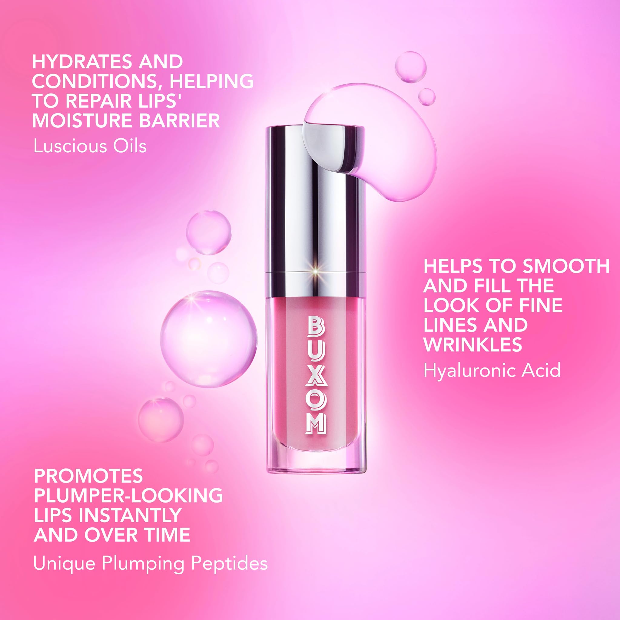 Buxom Full-On Glossy Lip Oil in Cherry Flip | Hydrating, Non-Sticky Lip Shine