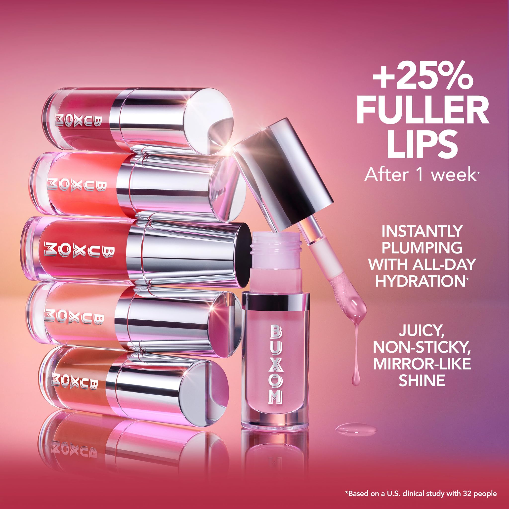 Buxom Full-On Glossy Lip Oil in Cherry Flip | Hydrating, Non-Sticky Lip Shine