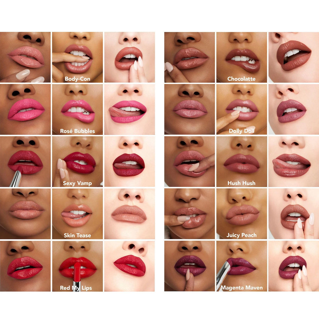 Buxom Full-On Plumping Satin Lipstick in Hush Hush – Peptide-Infused, Long-Lasting Color