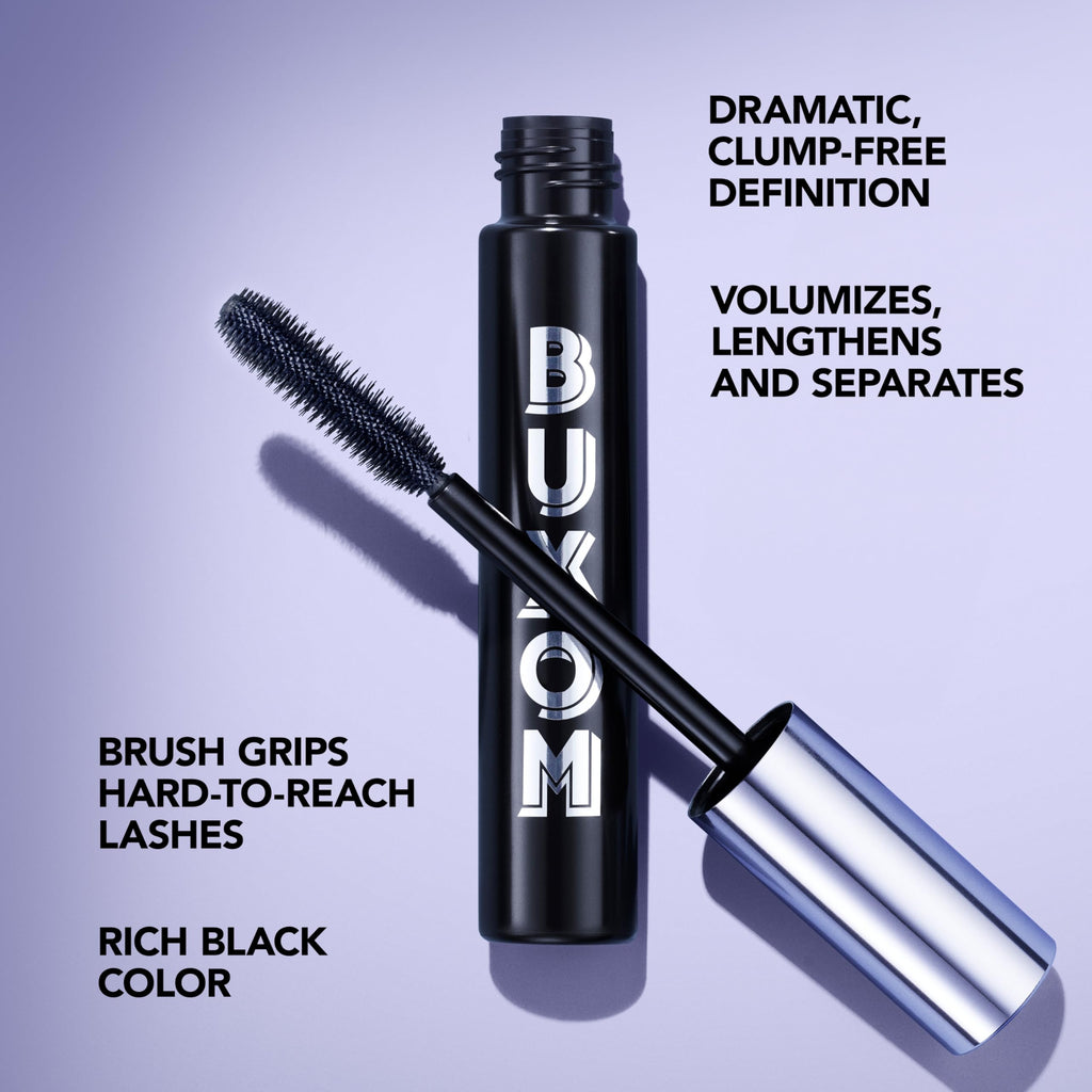 BUXOM Lash Volumizing Mascara – Blackest Black (Travel Size) | 3x Volume