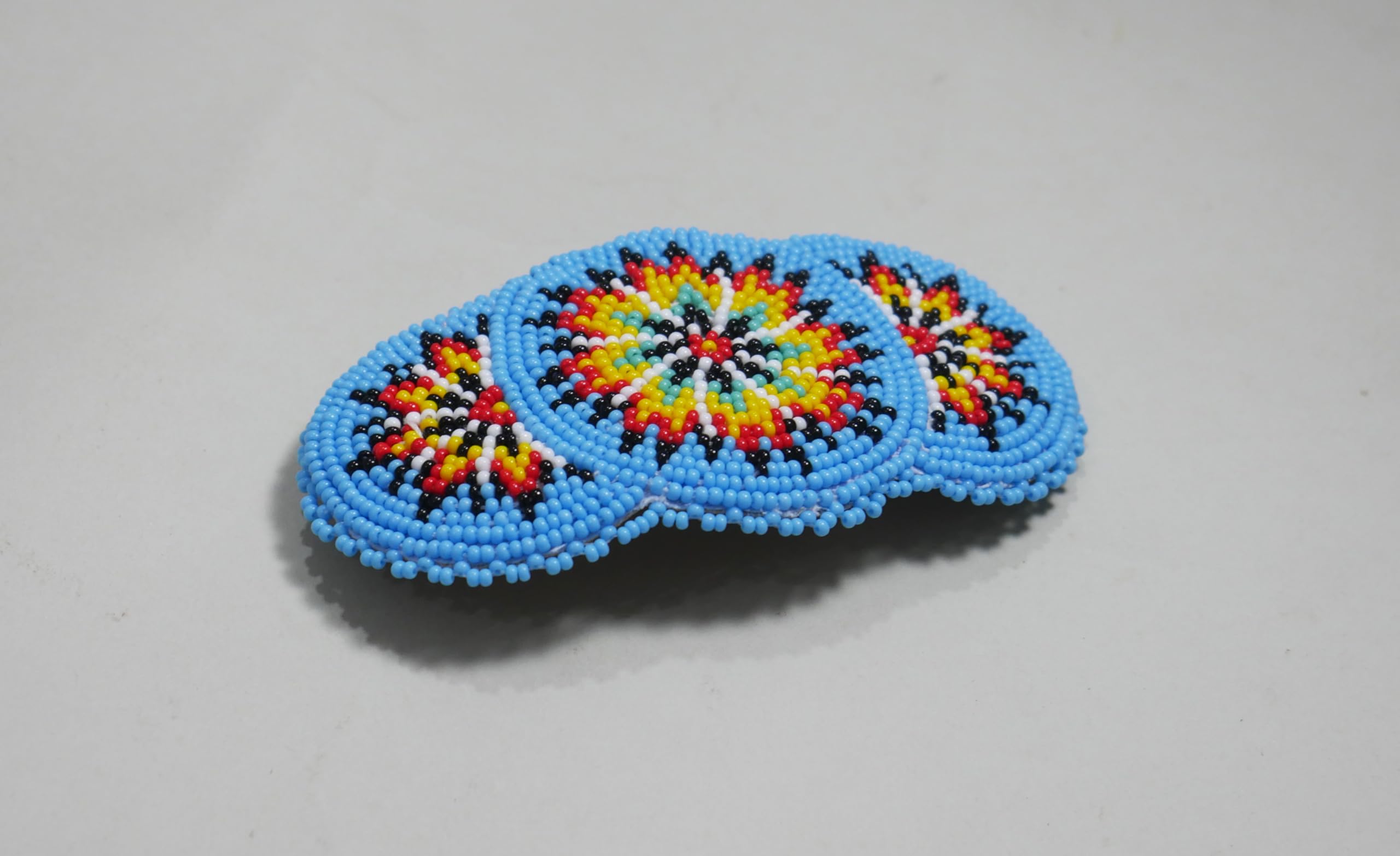 Beaded Hair Clips Native American Style – Pattern 16H Skyblue | BuyBeaded