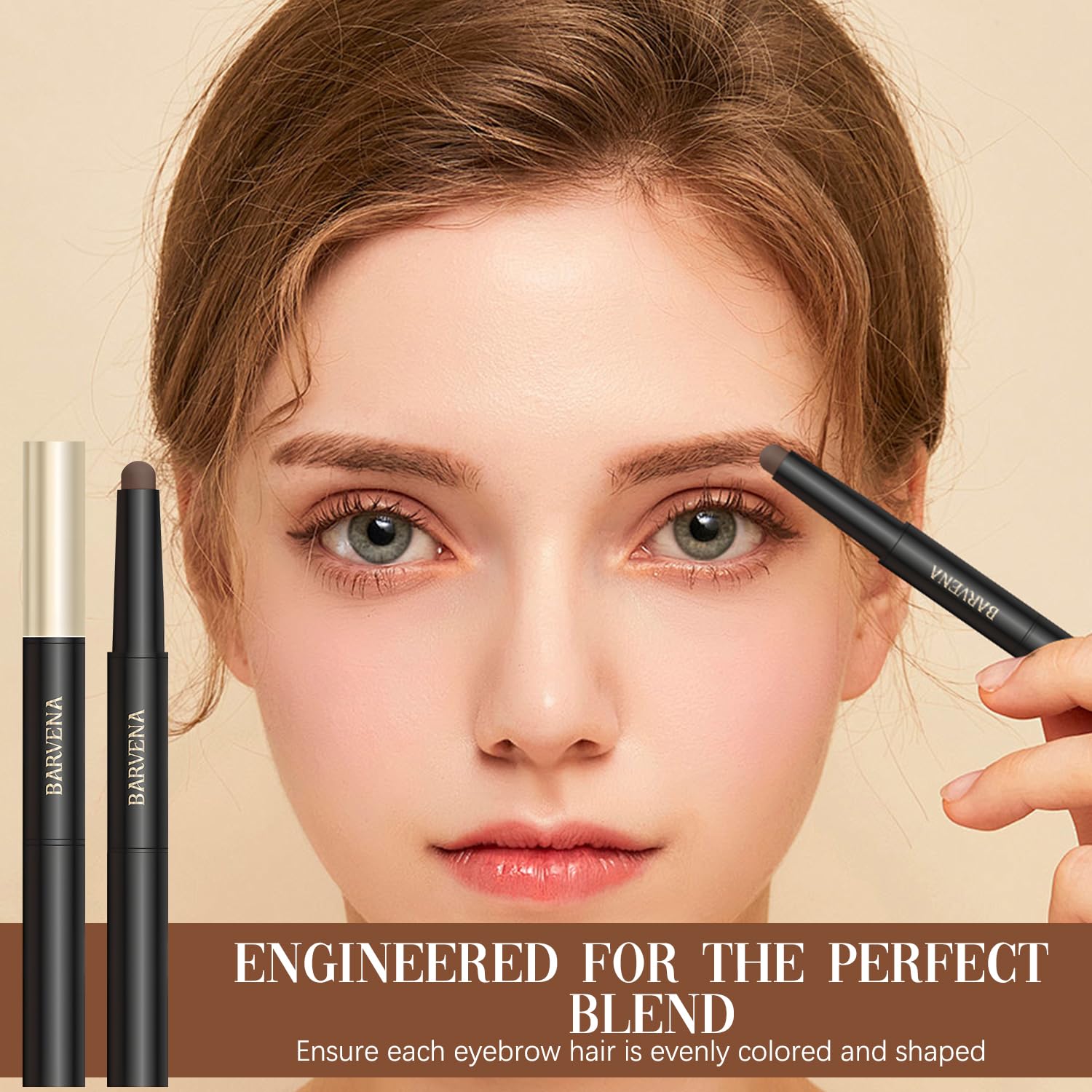 BuyiHoen Eyebrow Lifting Wax Sticks with Brow Brush | 2-in-1 Pencil, Dark Brown