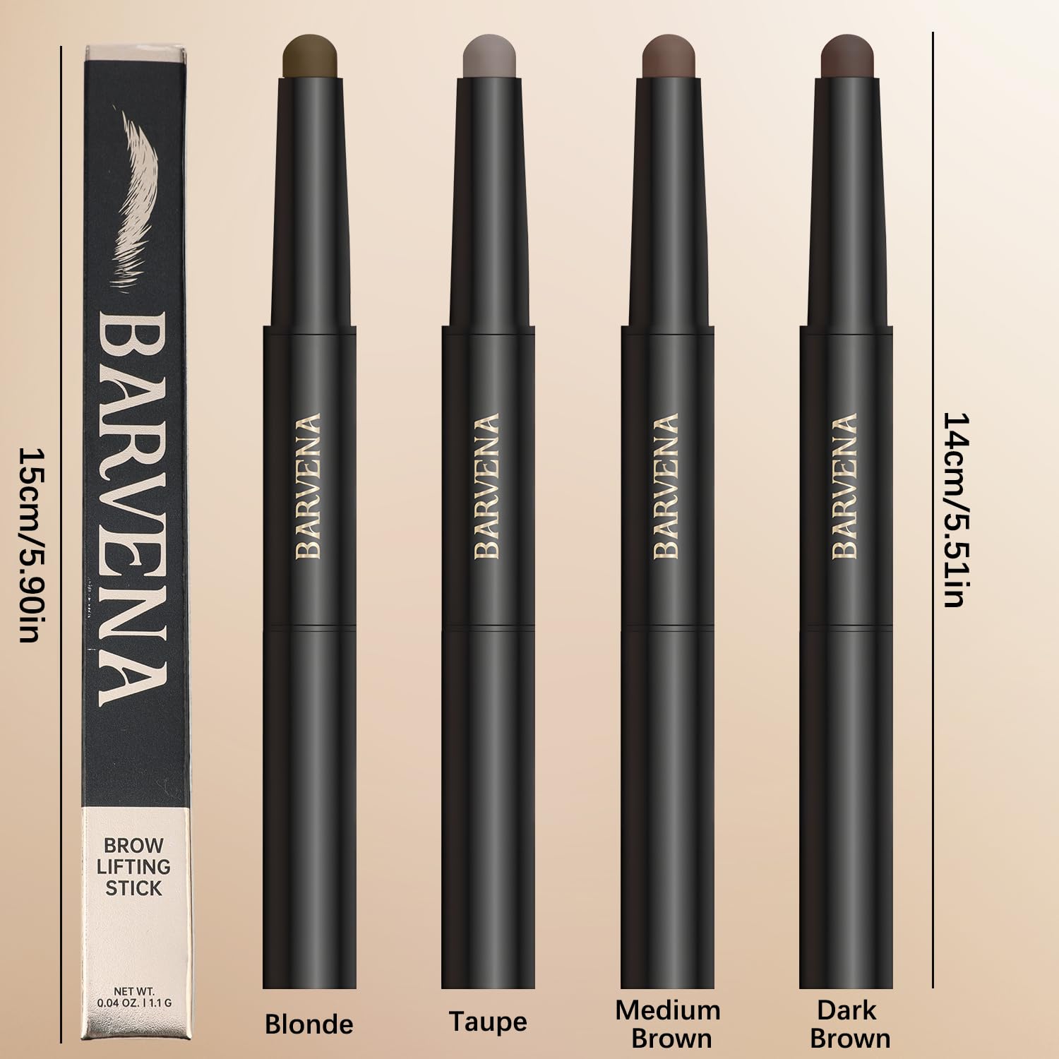 BuyiHoen Eyebrow Lifting Wax Stick 2-in-1 Pencil & Brow Brush – Easy, Natural Look (Blonde)