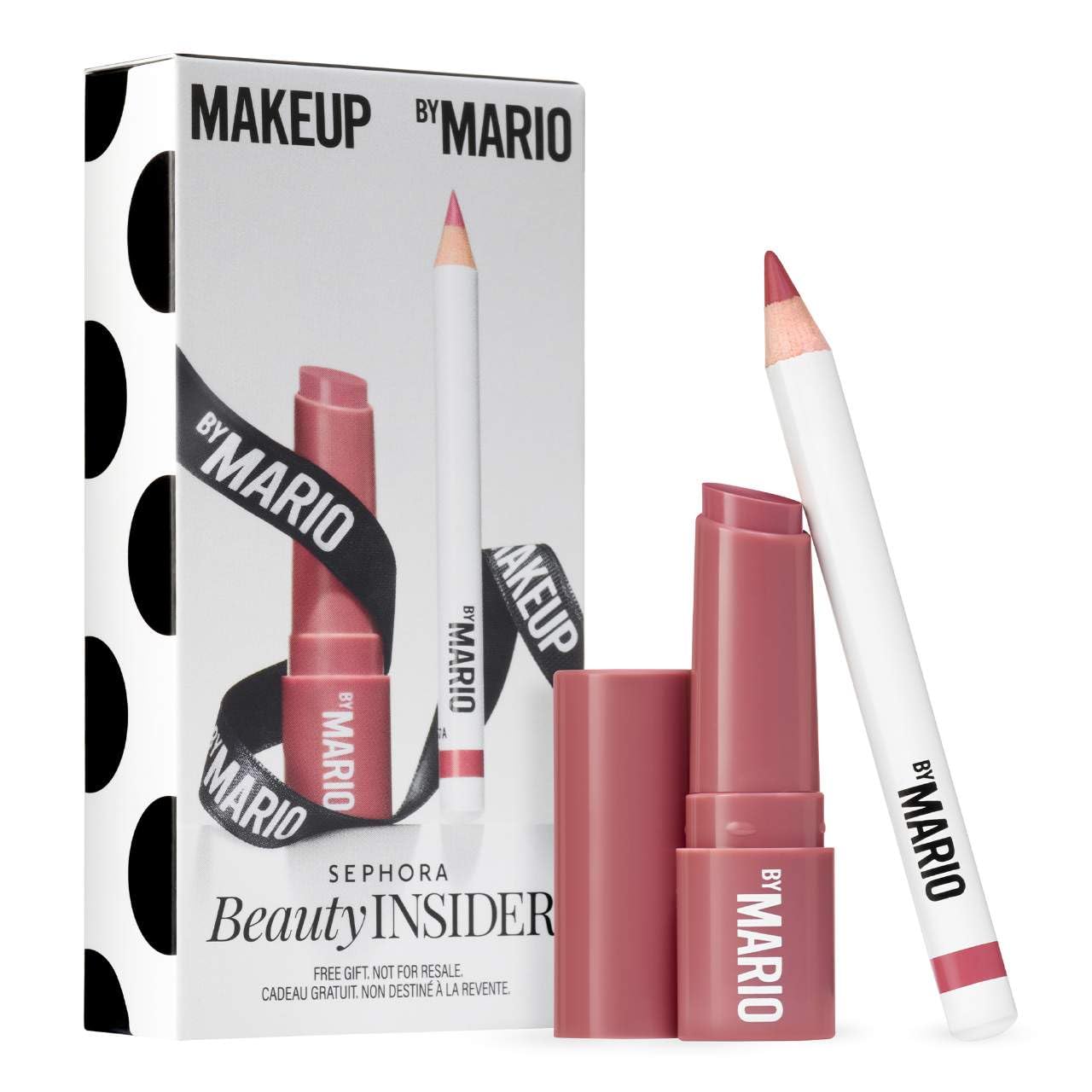 BY MARIO Rosewood Glow Lip Kit – Mini MoistureGlow & Ultra Suede Pencil in Rich Mauve (Travel Size)