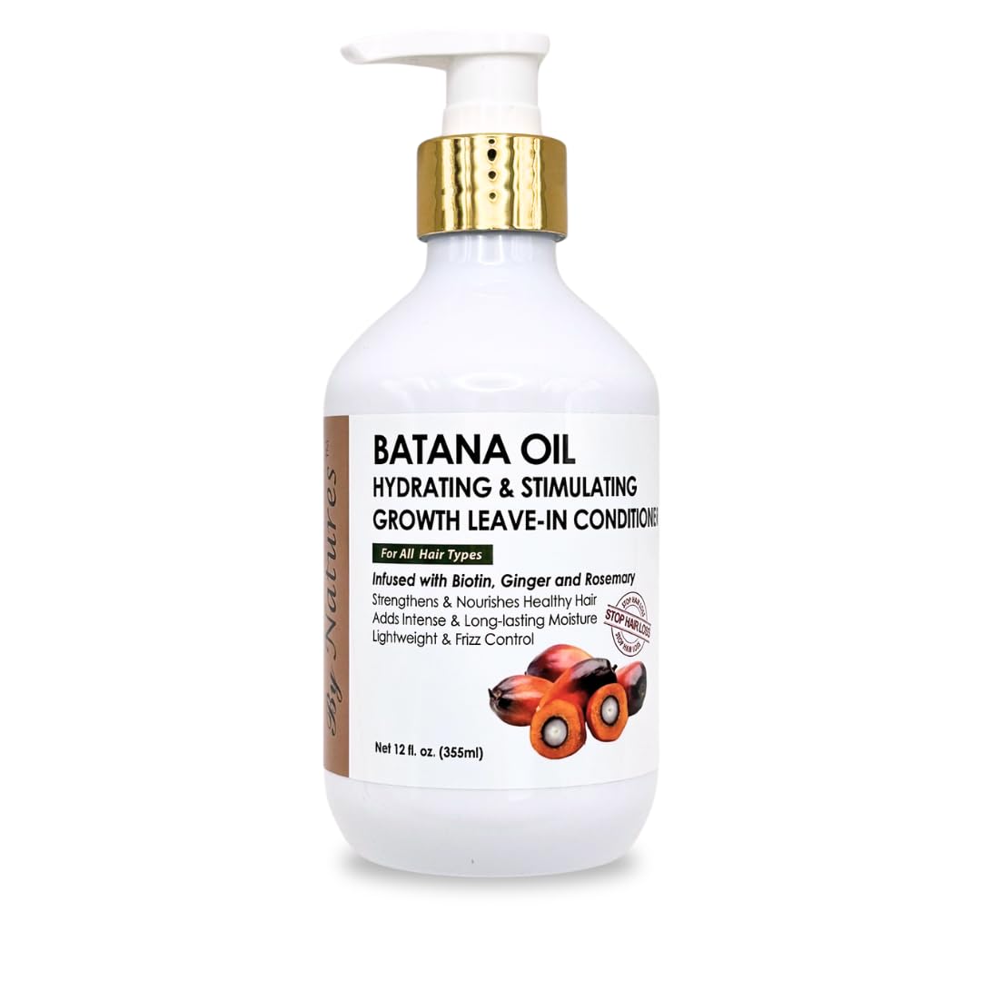 By Natures Batana Oil Hydrating Leave-In Conditioner 12 fl oz – Biotin, Ginger & Rosemary