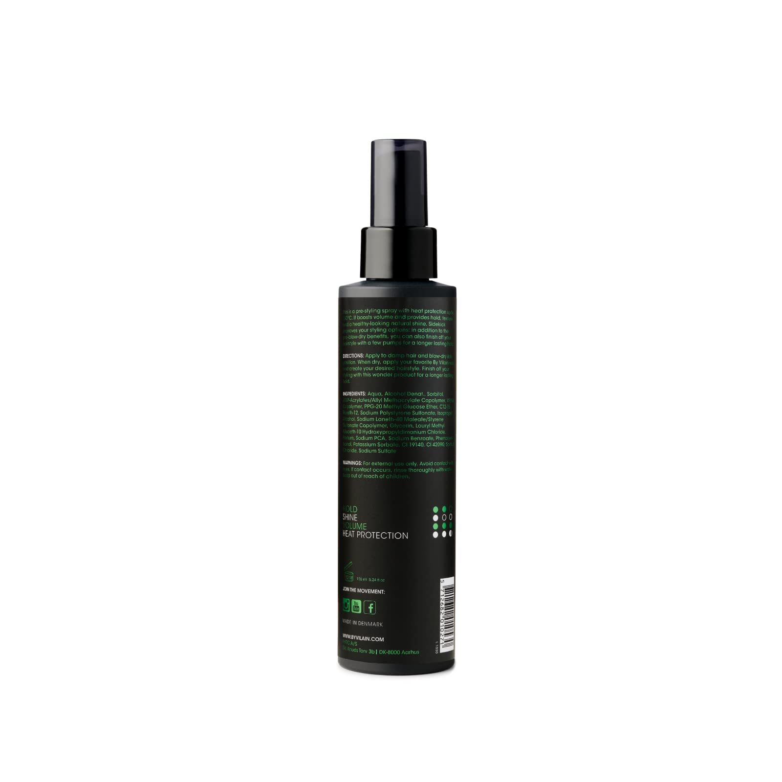 By Vilain Sidekick Pre Styling Hair Spray - Volume, Texture & Heat Protection (155ml)