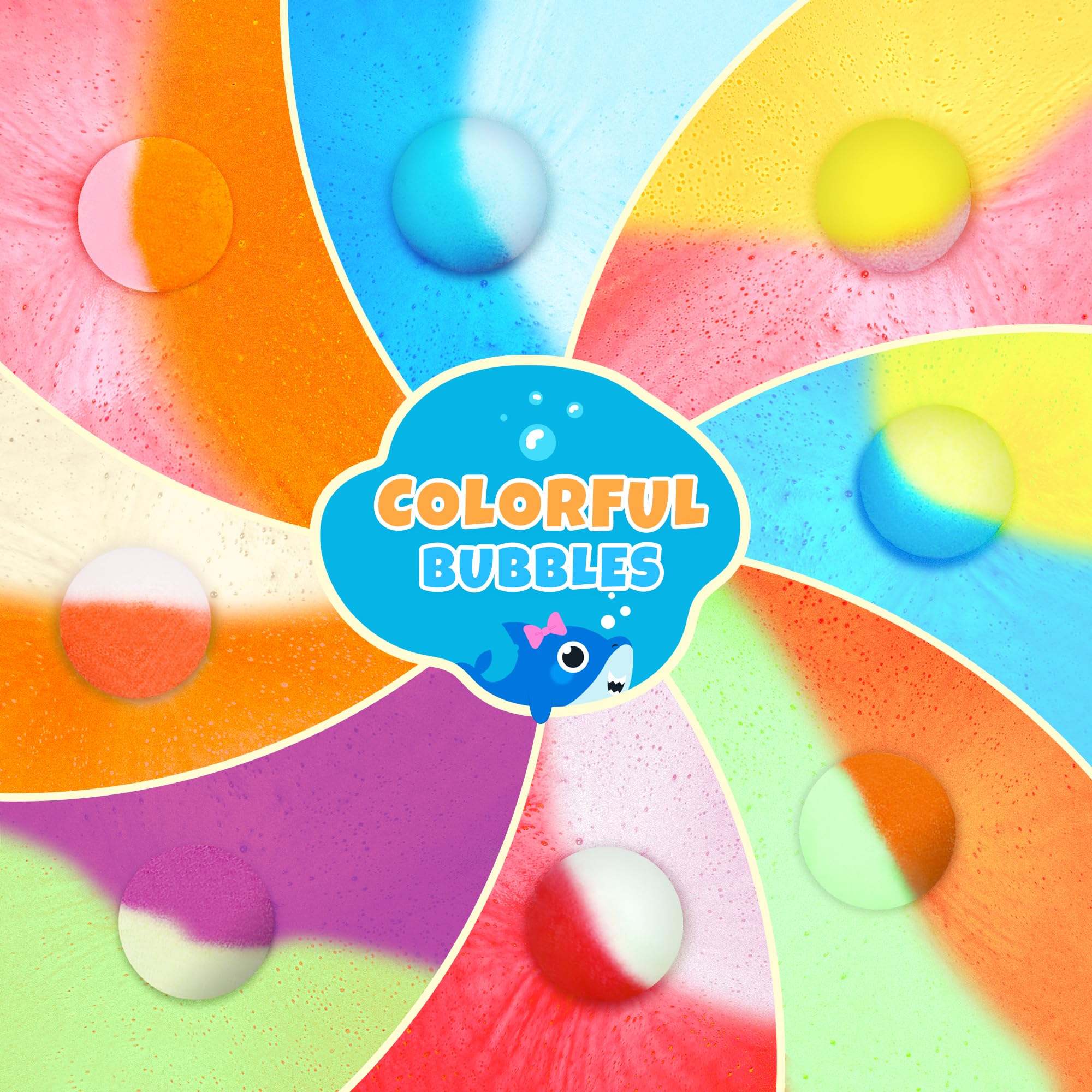 BYGGVIR 48pcs Kids Bath Bombs with Toy Inside – Colorful Bubble Bath Gift Set