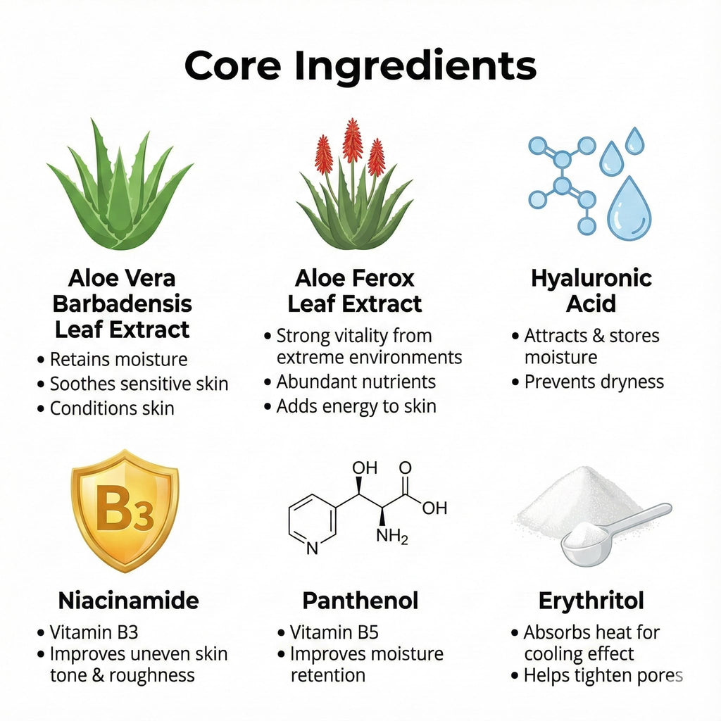 by.H Travel Size Aloe Vera Gel — 30 Mini Packets, TSA-Ready, 98% Pure Aloe, Made in Korea