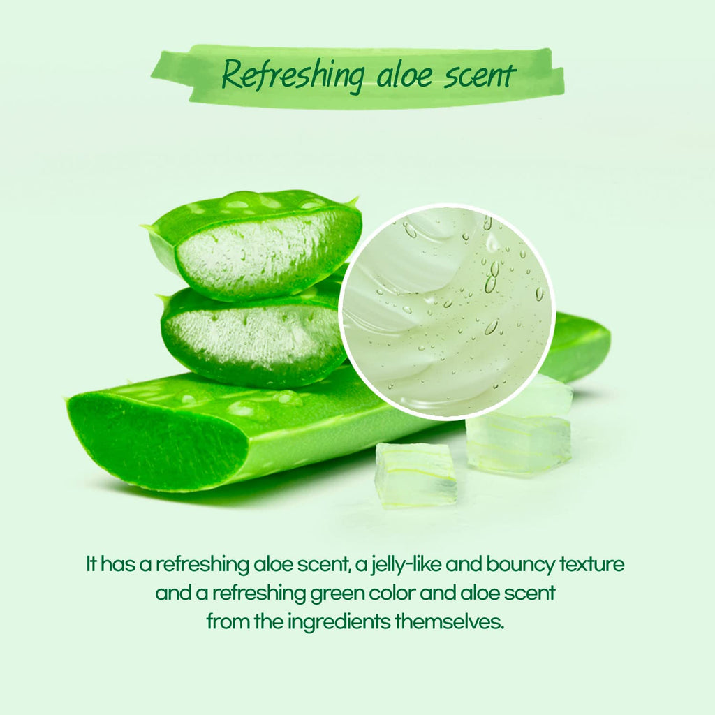 by.H Organic Aloe Vera Gel Bulk – 90 PCS (3 x 30) for Skin & Hair, Non-Greasy Moisturizer, Made in Korea