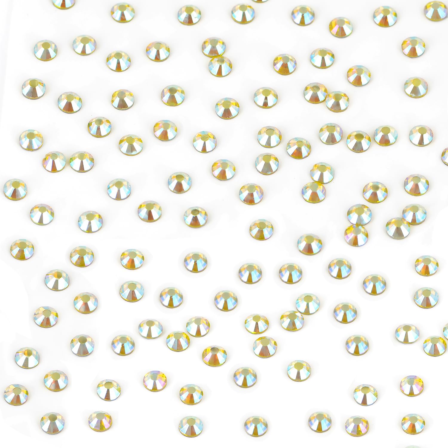Bymitel Hotfix Citrine AB Rhinestones 2.8mm SS10 – 2880pcs | Iron-On DIY Jewelry & Craft Gems
