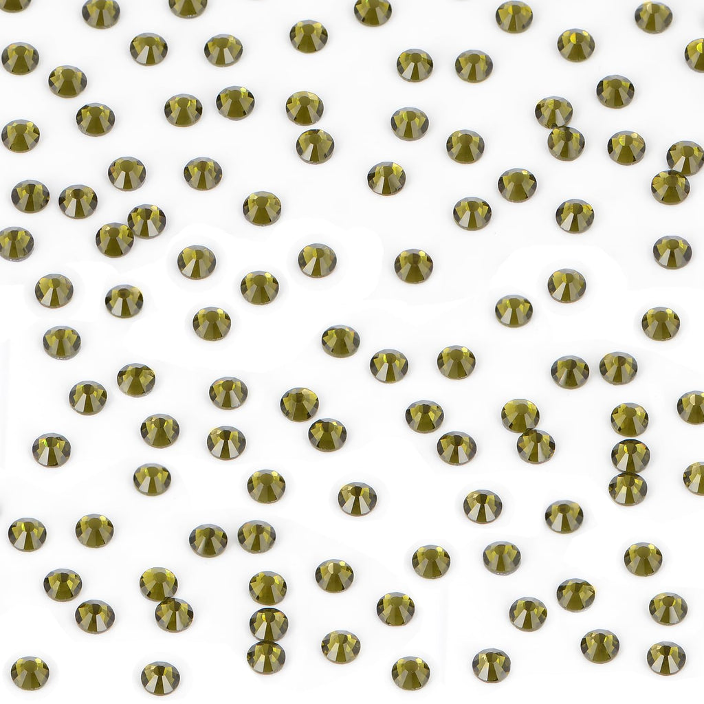 Bymitel Hotfix Olivine Crystal Rhinestones 3.8mm SS16 (2880 pcs) for DIY Jewelry & Crafts