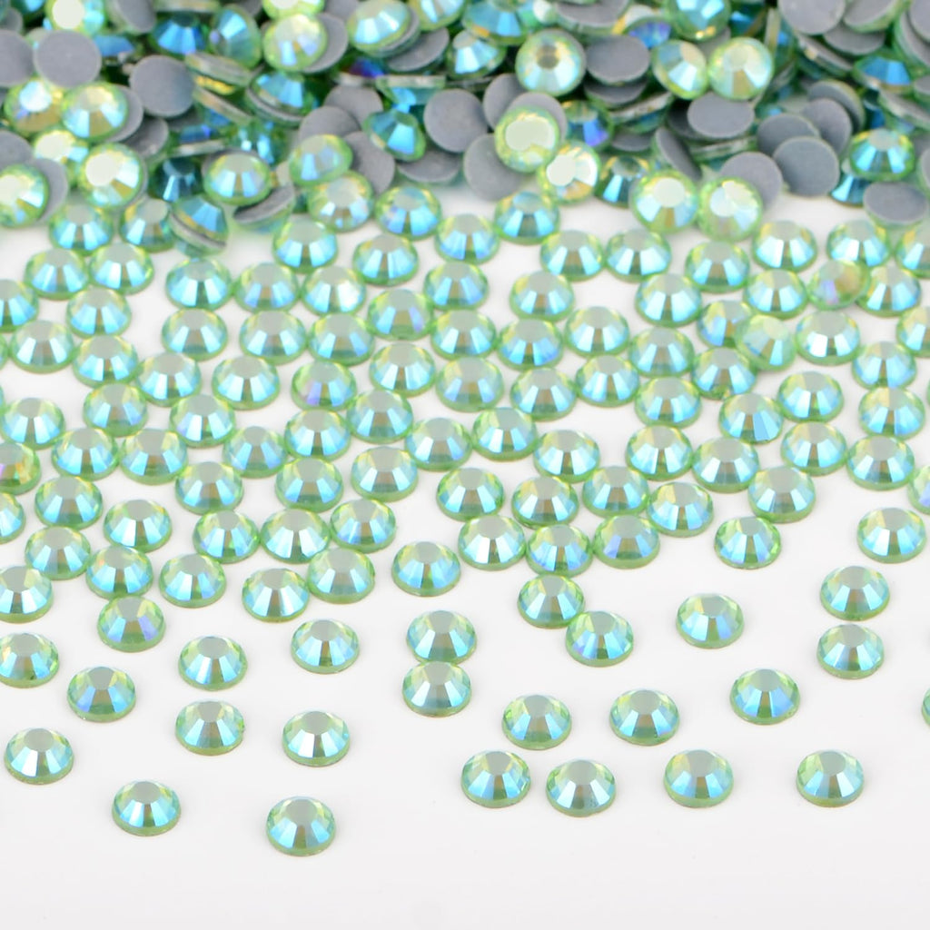 Bymitel Hotfix Crystal Rhinestones Peridot AB 4.8mm SS20 – 1440pcs, Iron-On DIY Jewelry & Crafts