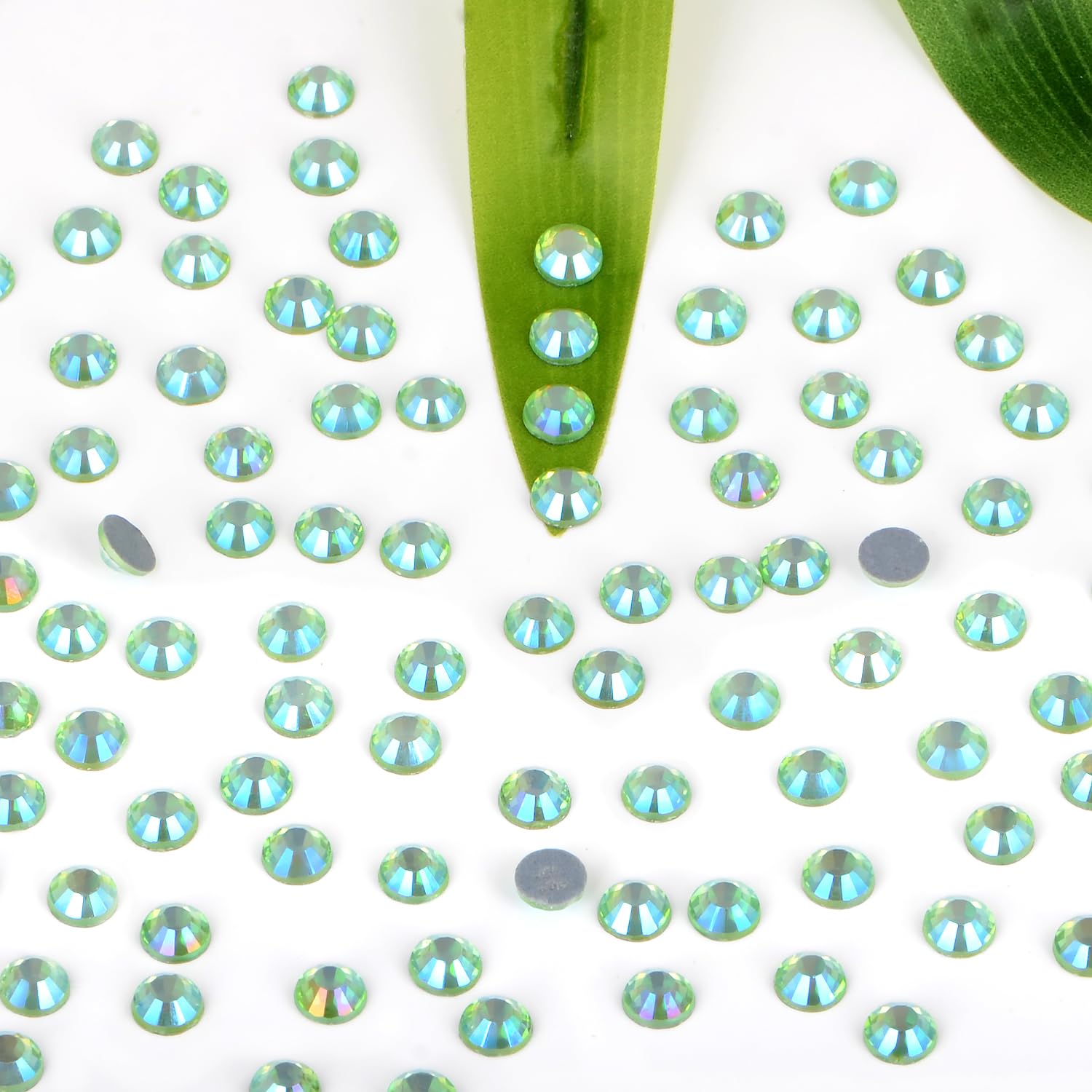 Bymitel Hotfix Crystal Rhinestones Peridot AB 4.8mm SS20 – 1440pcs, Iron-On DIY Jewelry & Crafts