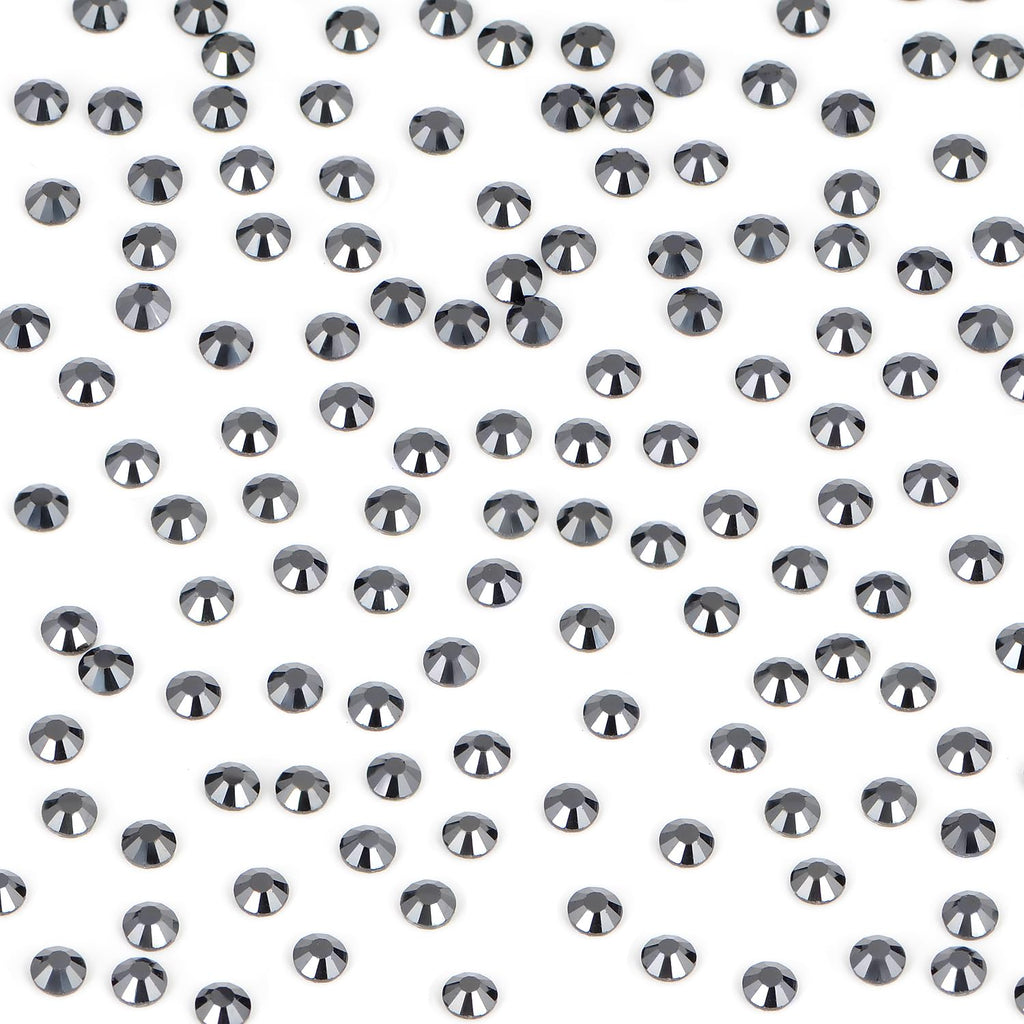 Bymitel Hotfix Crystal Rhinestones 4.8mm SS20 Jet Hematite – 1440pcs Iron-On for DIY Jewelry