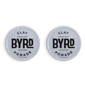 BYRD Hair Clay Pomade 2-Pack - Strong Hold, Ultra Matte Finish, Volume & Sculpt
