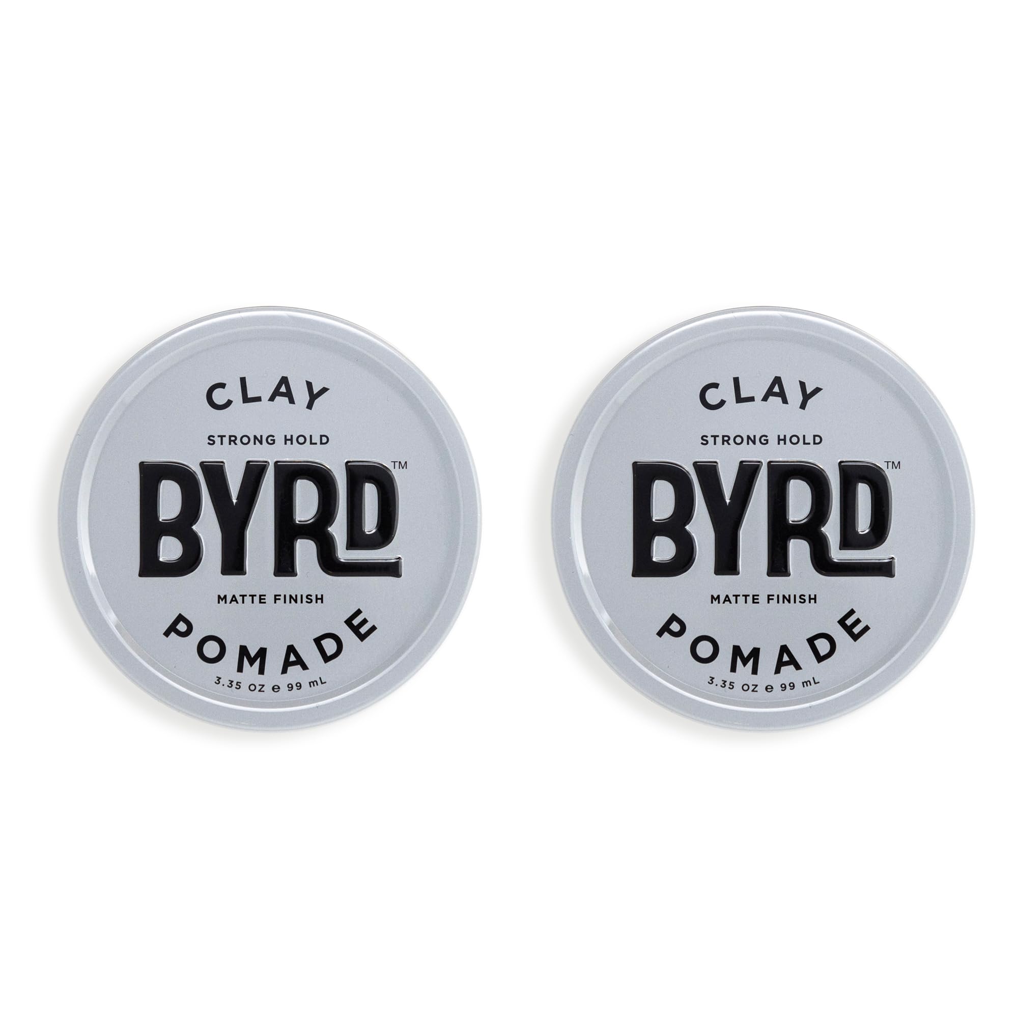 BYRD Hair Clay Pomade 2-Pack - Strong Hold, Ultra Matte Finish, Volume & Sculpt