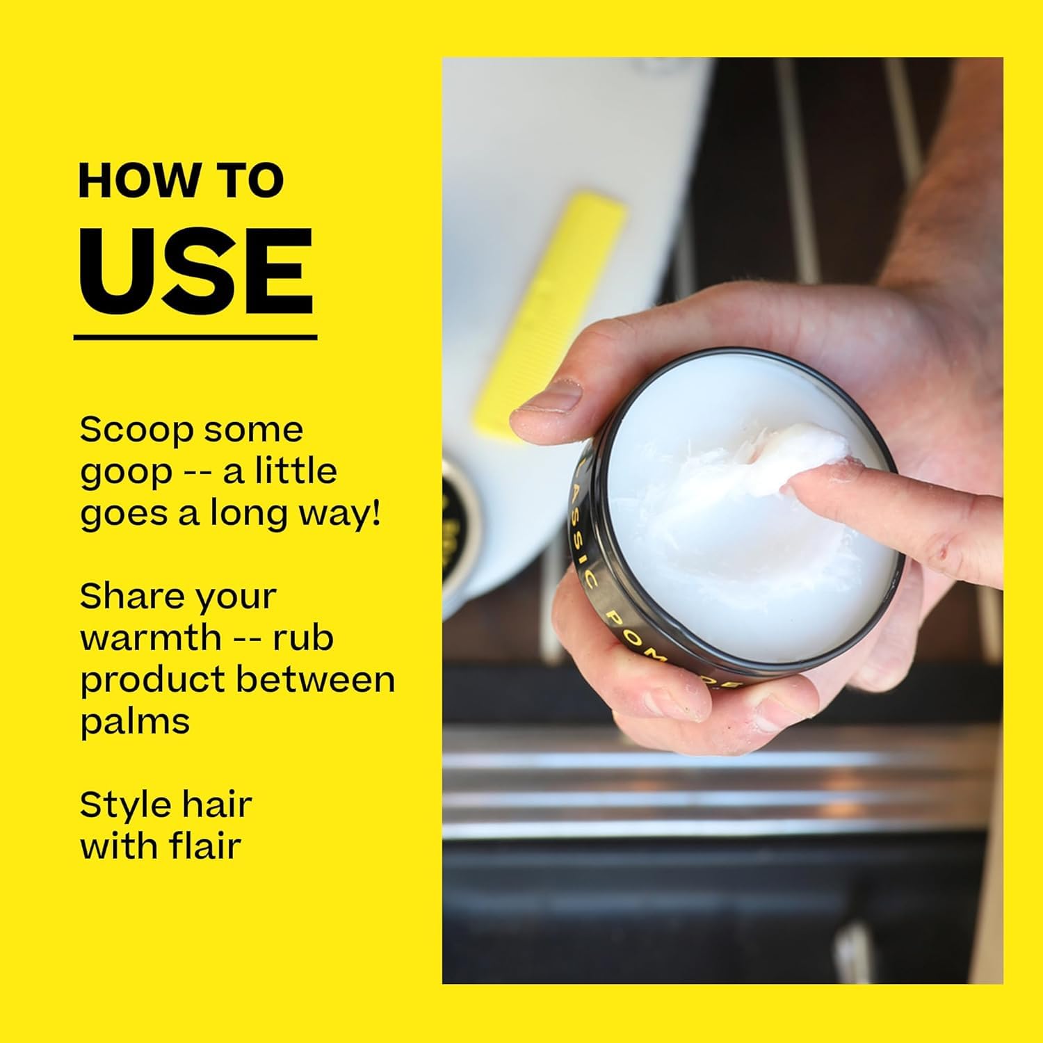BYRD Hairdo Classic Pomade 2-Pack: Strong Hold, High Shine, Plus Salty Coconut Car Air Freshener | 3.35 oz Each