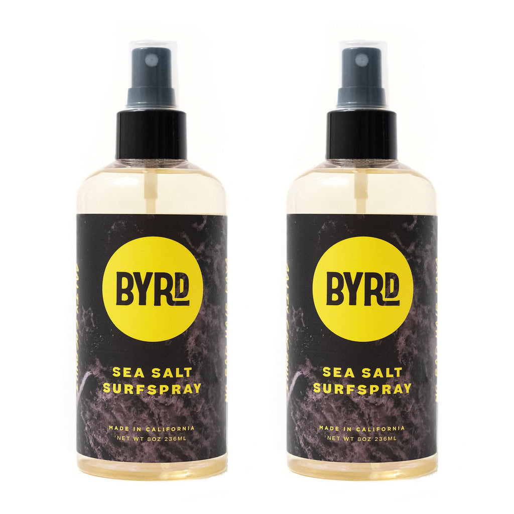 BYRD Sea Salt Surfspray – Salty Coconut Scent, Texturizing & Volumizing Sea Salt Spray for Men, 8 oz, Pack of 2