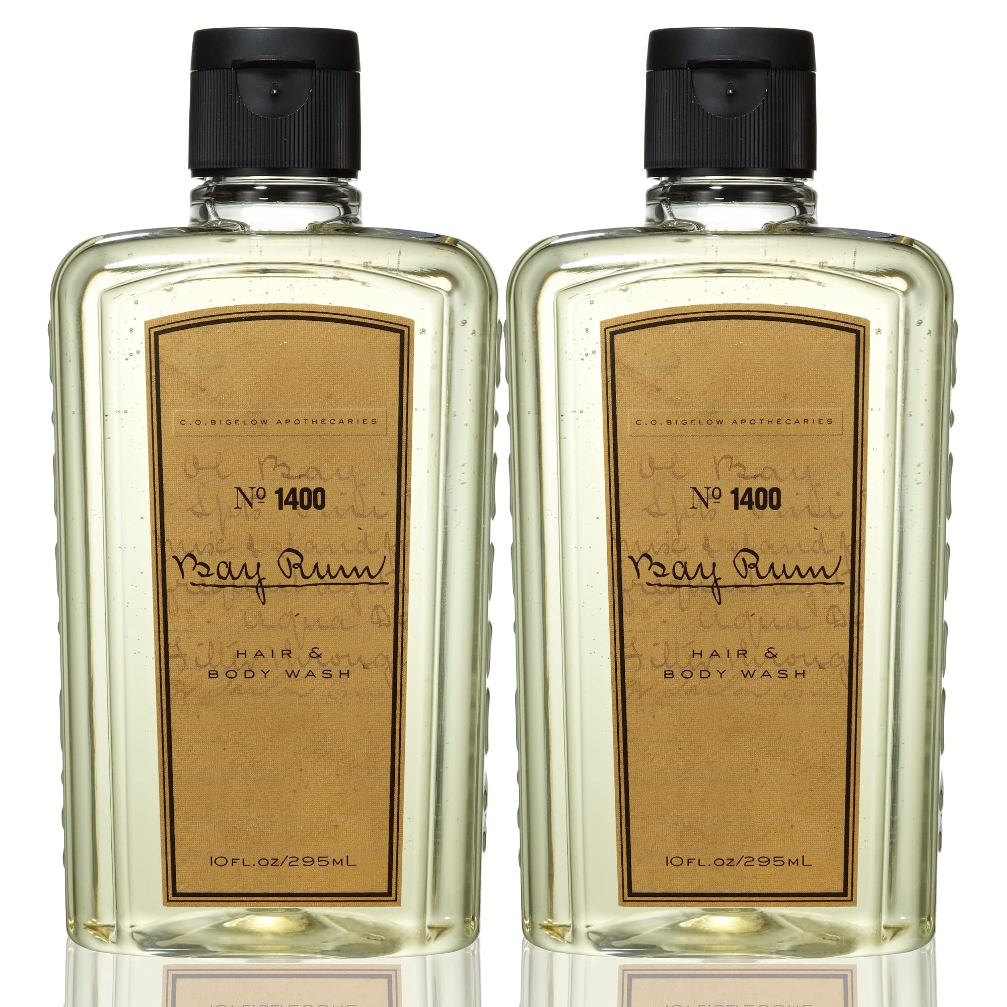 C.O. Bigelow Bay Rum Hair & Body Wash for Men – 2-in-1 Citrus Spice, Aloe Vera, 10 oz (Pack of 2)
