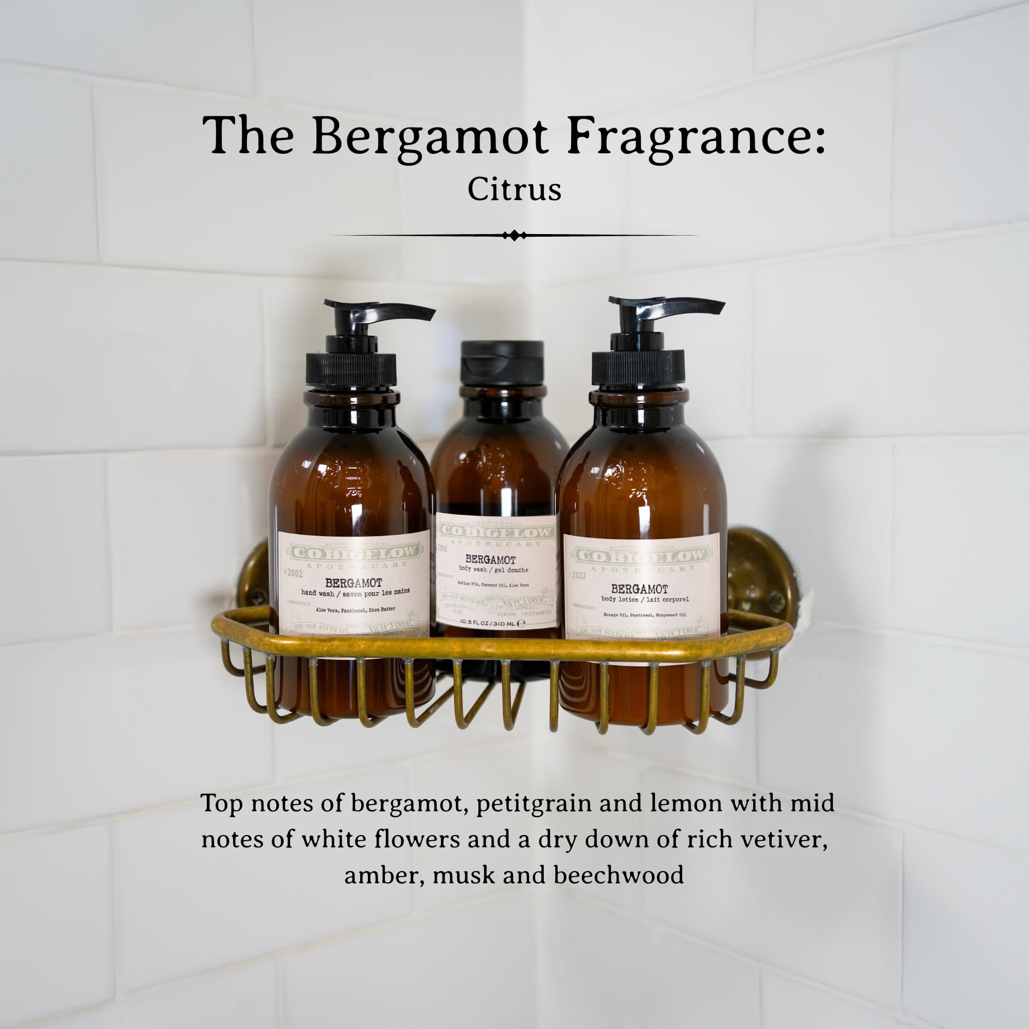C.O. Bigelow Bergamot Body Lotion | Iconic Collection Moisturizing Lotion with Shea Butter, Borage Oil & Grapeseed Oil (10.5 oz)