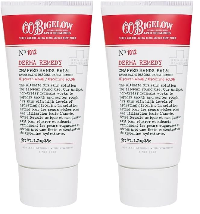 C.O. Bigelow Chapped Hands Balm No.1012 – Glycerin 40.3% Hand Lotion (2-Pack, 1.7 oz Each)
