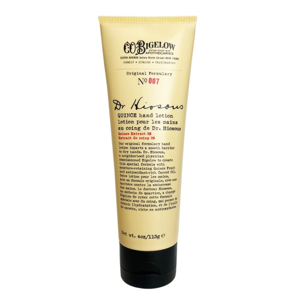 C.O. Bigelow Dr. Hiosous Hand Lotion – Deep Hydration with Quince & Carrot Oil (4 oz)