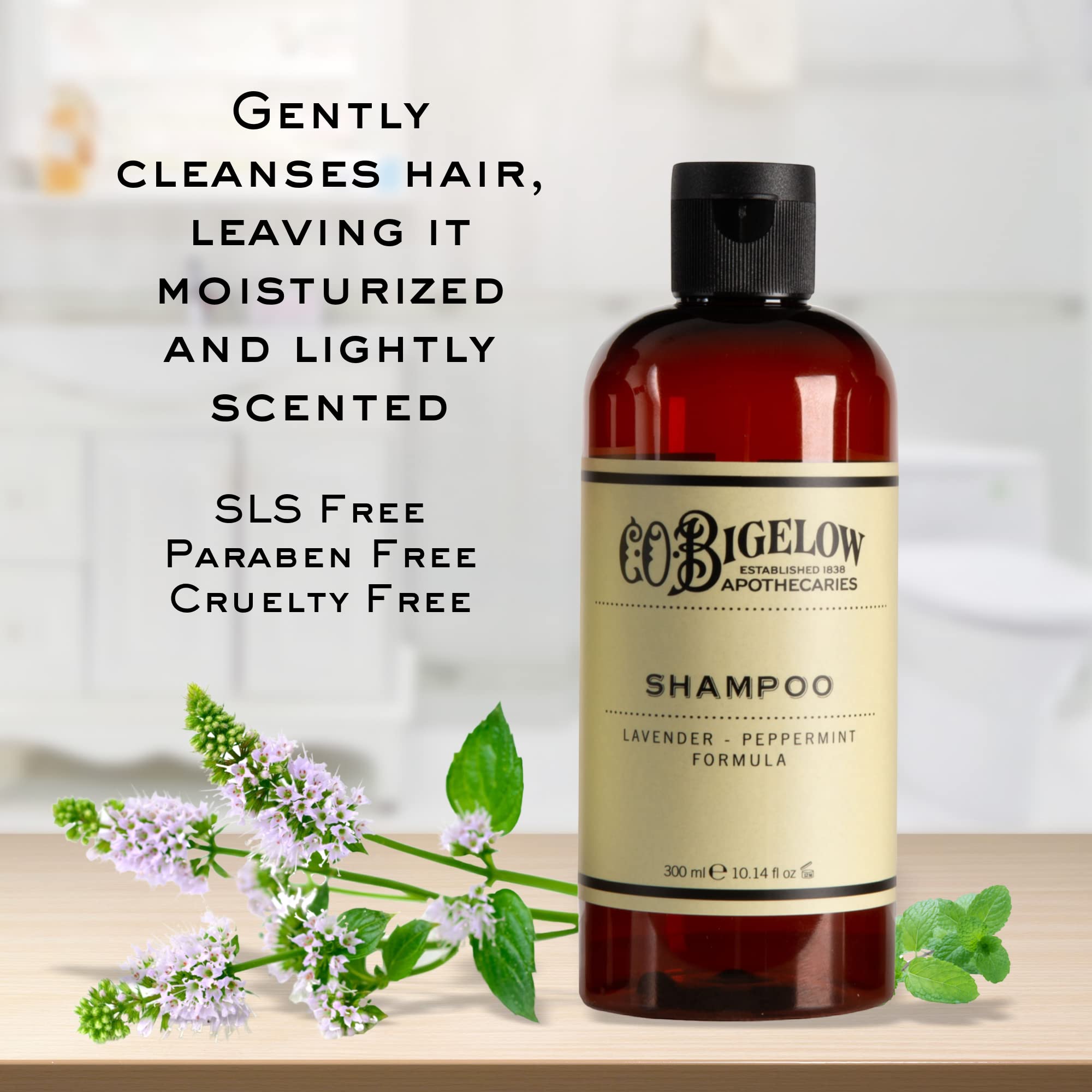 C.O. Bigelow Lavender Peppermint Shampoo - Sulfate-Free, Pack of 2