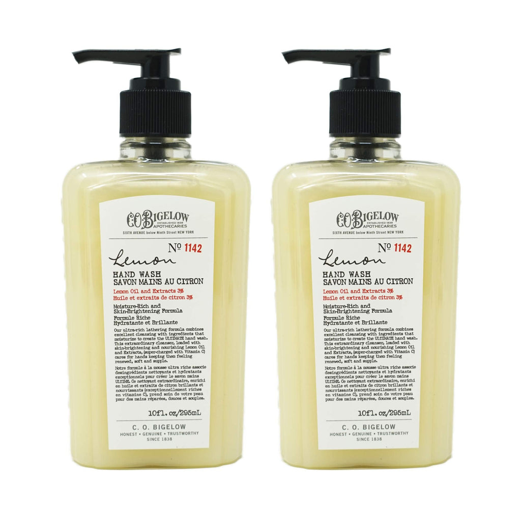 C. O. Bigelow Lemon Hand Wash – Pack of 2 | Lemon Extract & Aloe Vera | 10 Fl Oz