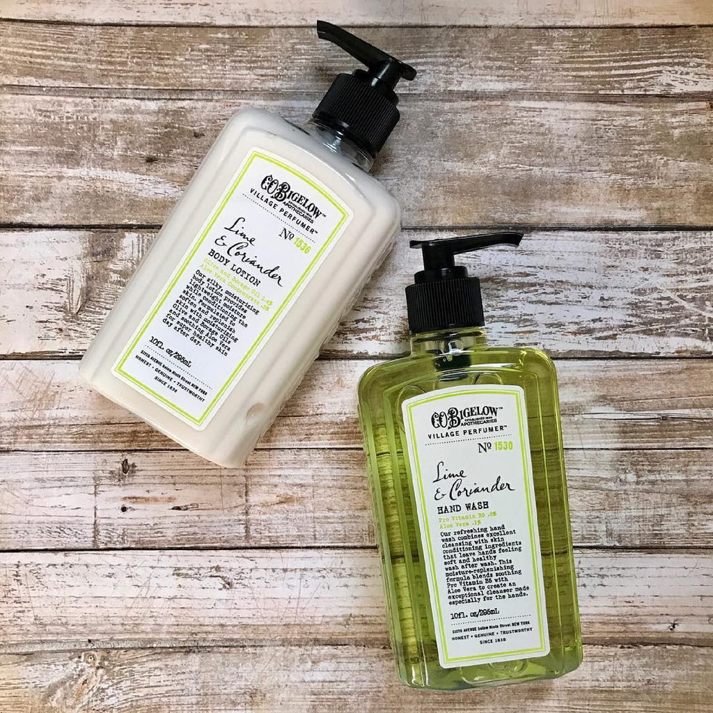C.O. Bigelow Lime Coriander Apothecary Duo – Hand Wash & Body Lotion Gift Set, 10 oz Each