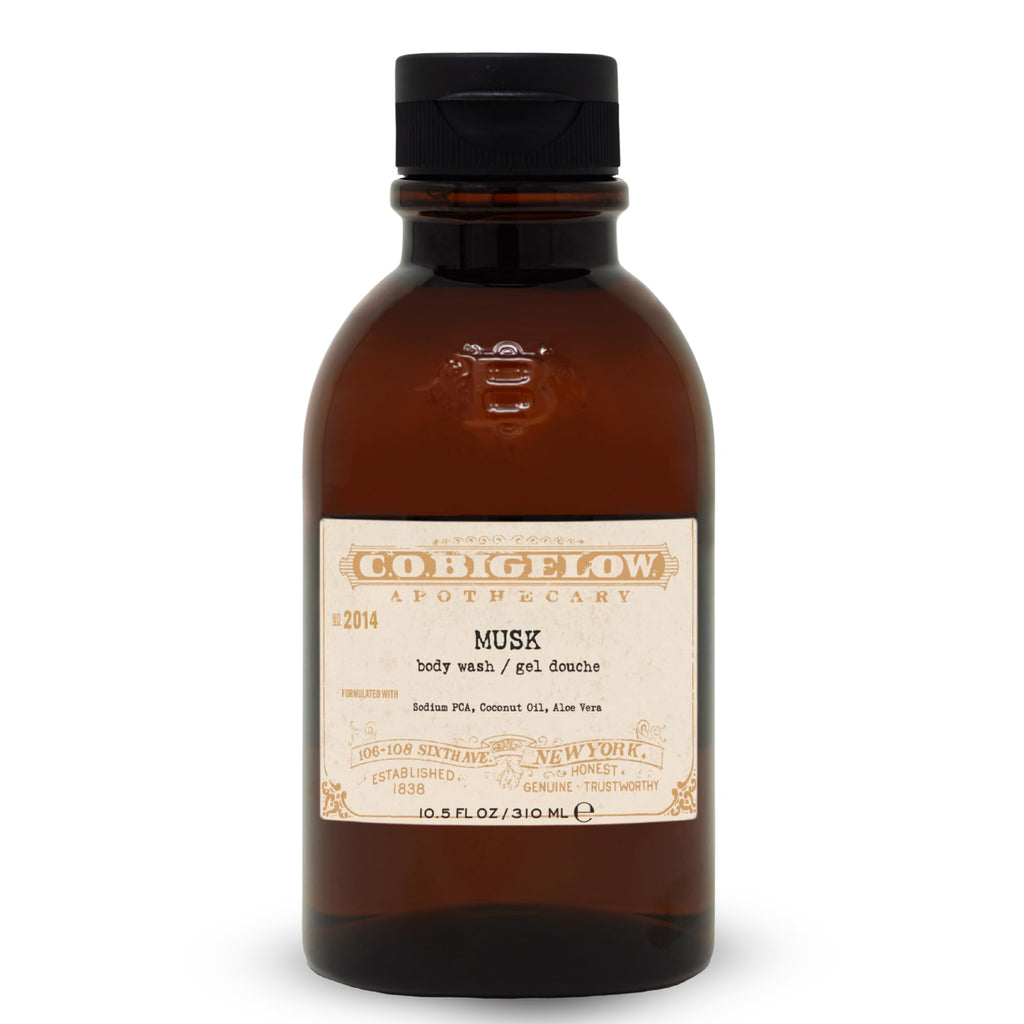 C.O. Bigelow Musk Body Wash – Iconic Collection, Moisturizing with Coconut Oil & Aloe Vera